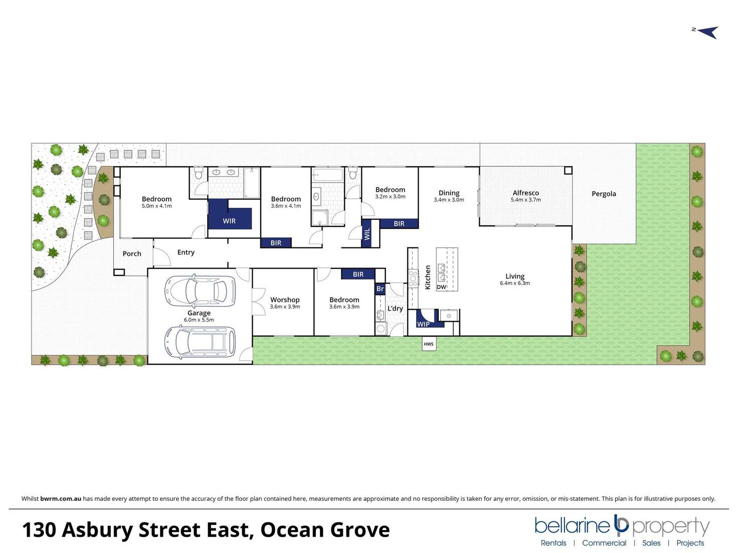 Floorplan of Homely house listing, 130 Asbury Street East, Ocean Grove VIC 3226