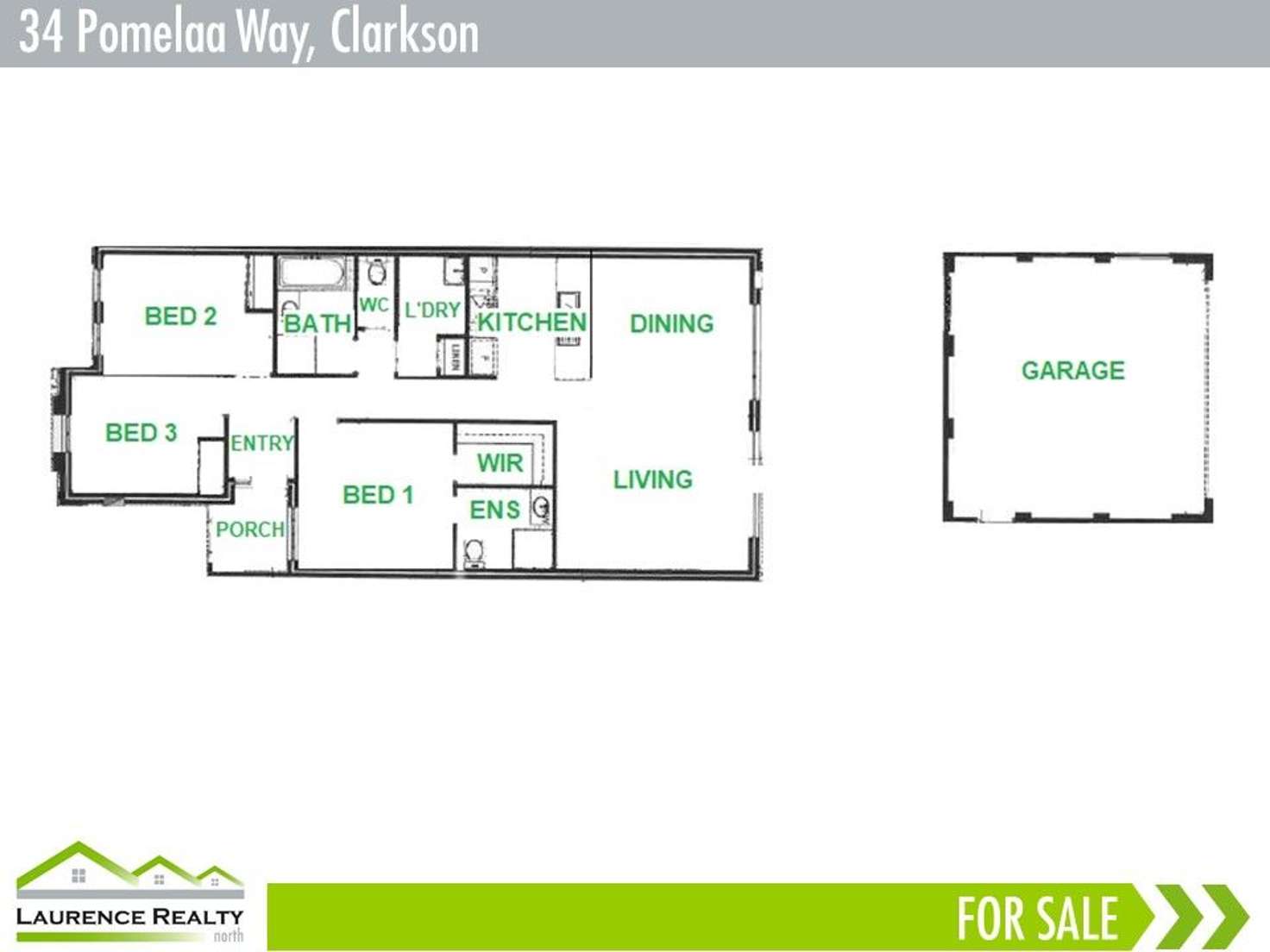 Floorplan of Homely house listing, 34 Pomelaa Way, Clarkson WA 6030