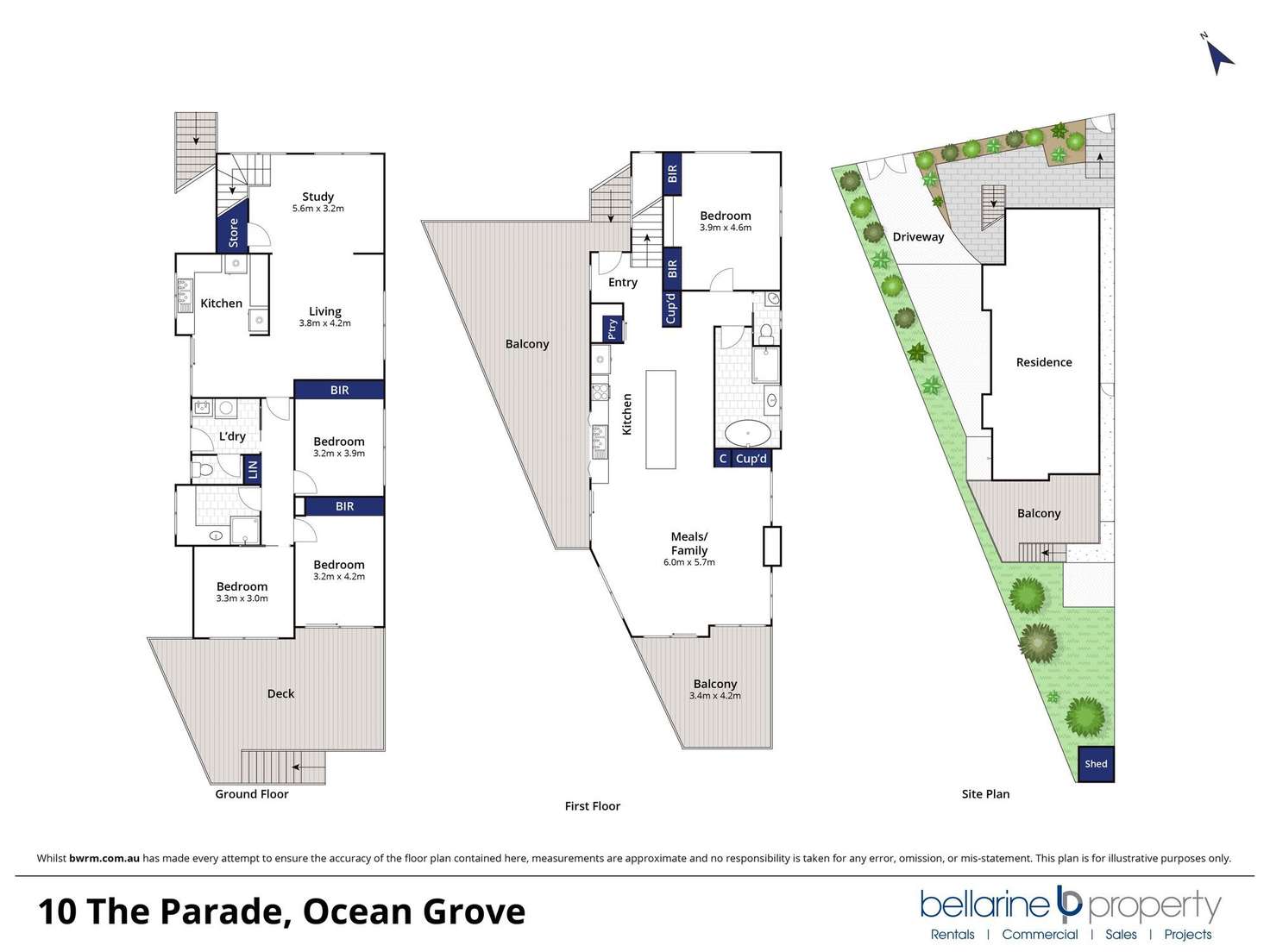 Floorplan of Homely house listing, 10 The Parade, Ocean Grove VIC 3226