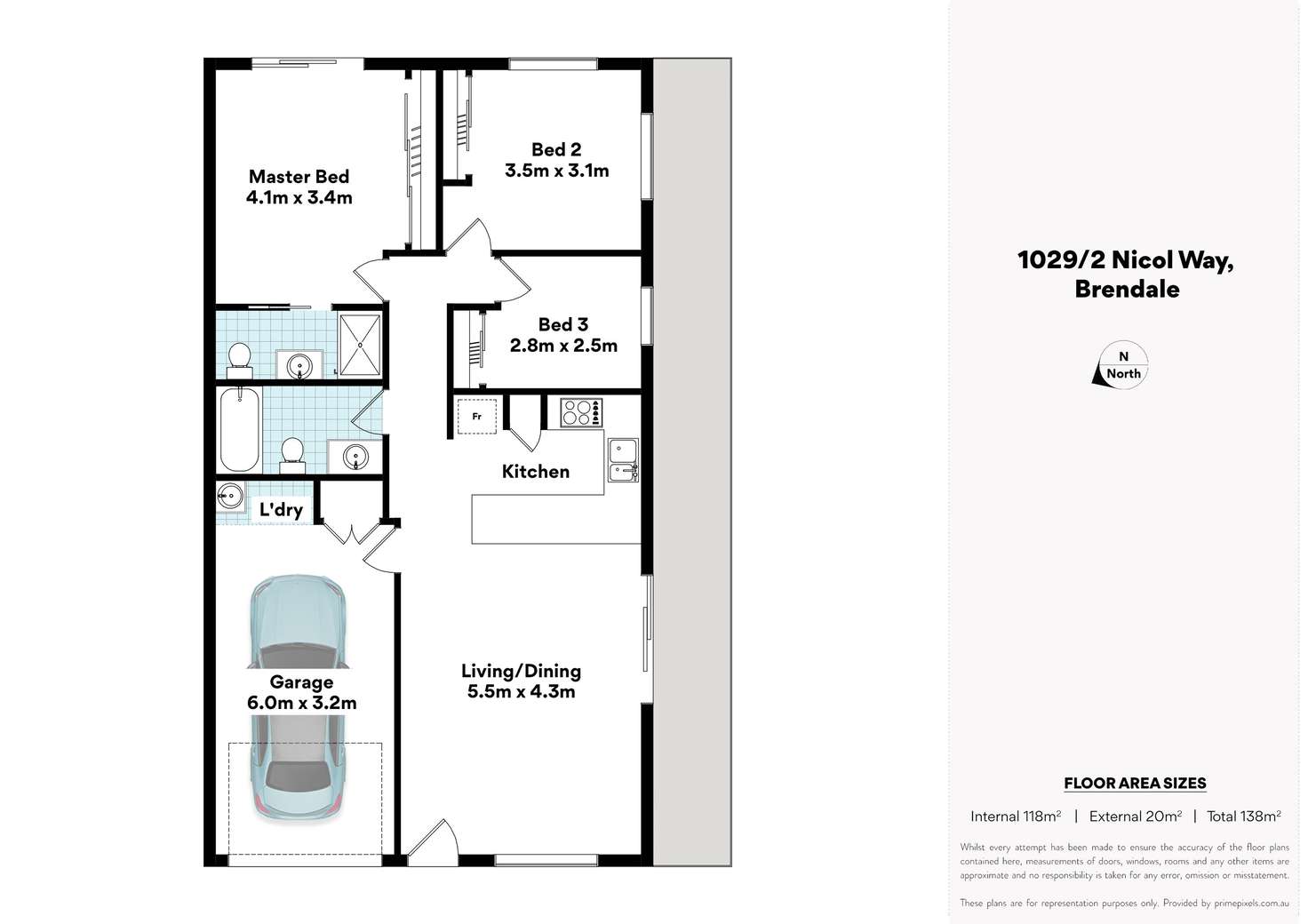 Floorplan of Homely villa listing, 1029/2 Nicol Way, Brendale QLD 4500