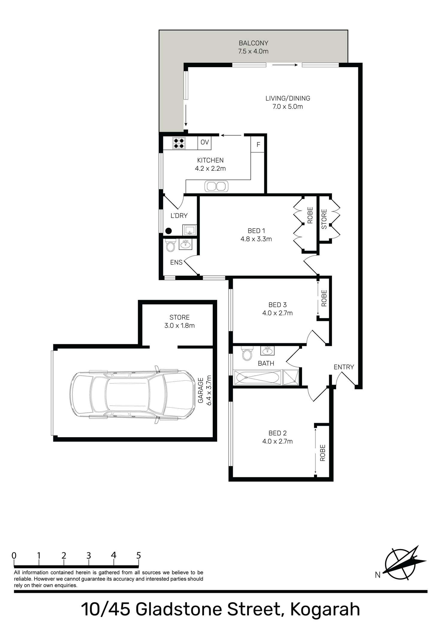 Floorplan of Homely apartment listing, 12/45-49 Gladstone Street, Kogarah NSW 2217