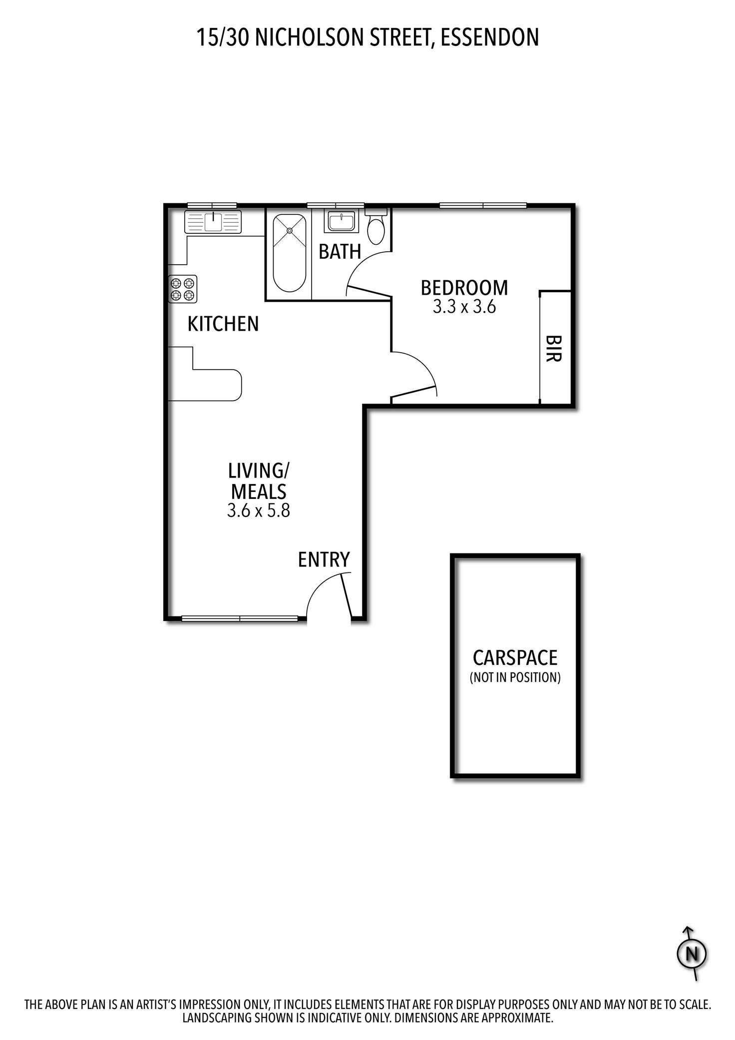 Floorplan of Homely flat listing, 15/30 Nicholson Street, Essendon VIC 3040