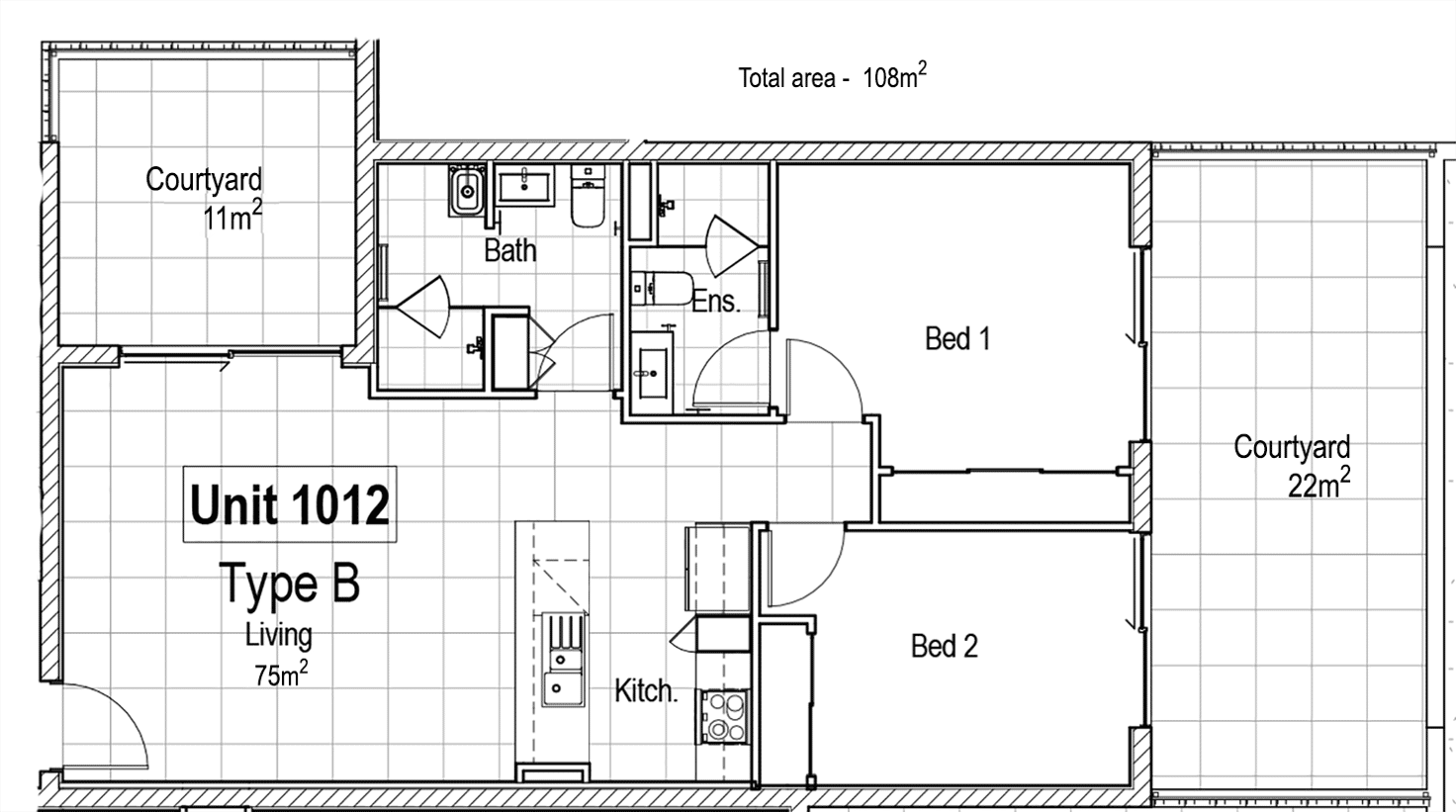 Floorplan of Homely apartment listing, 1012/132 Osborne Road, Mitchelton QLD 4053