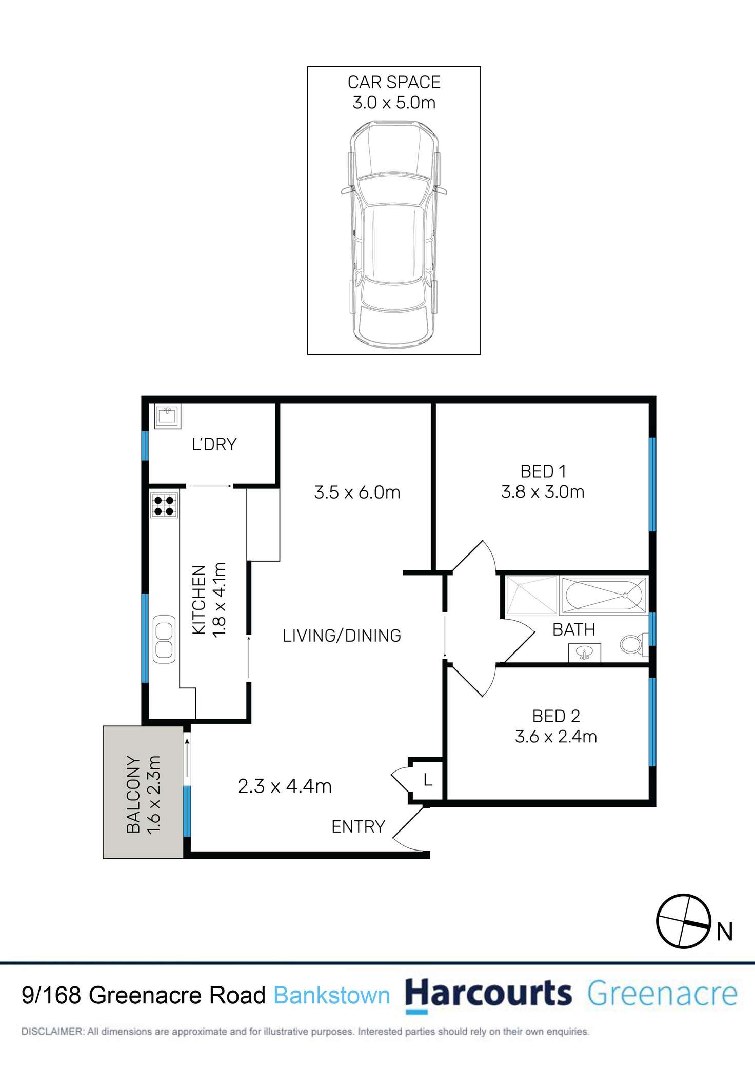 Floorplan of Homely apartment listing, 9/168 Greenacre Road, Bankstown NSW 2200