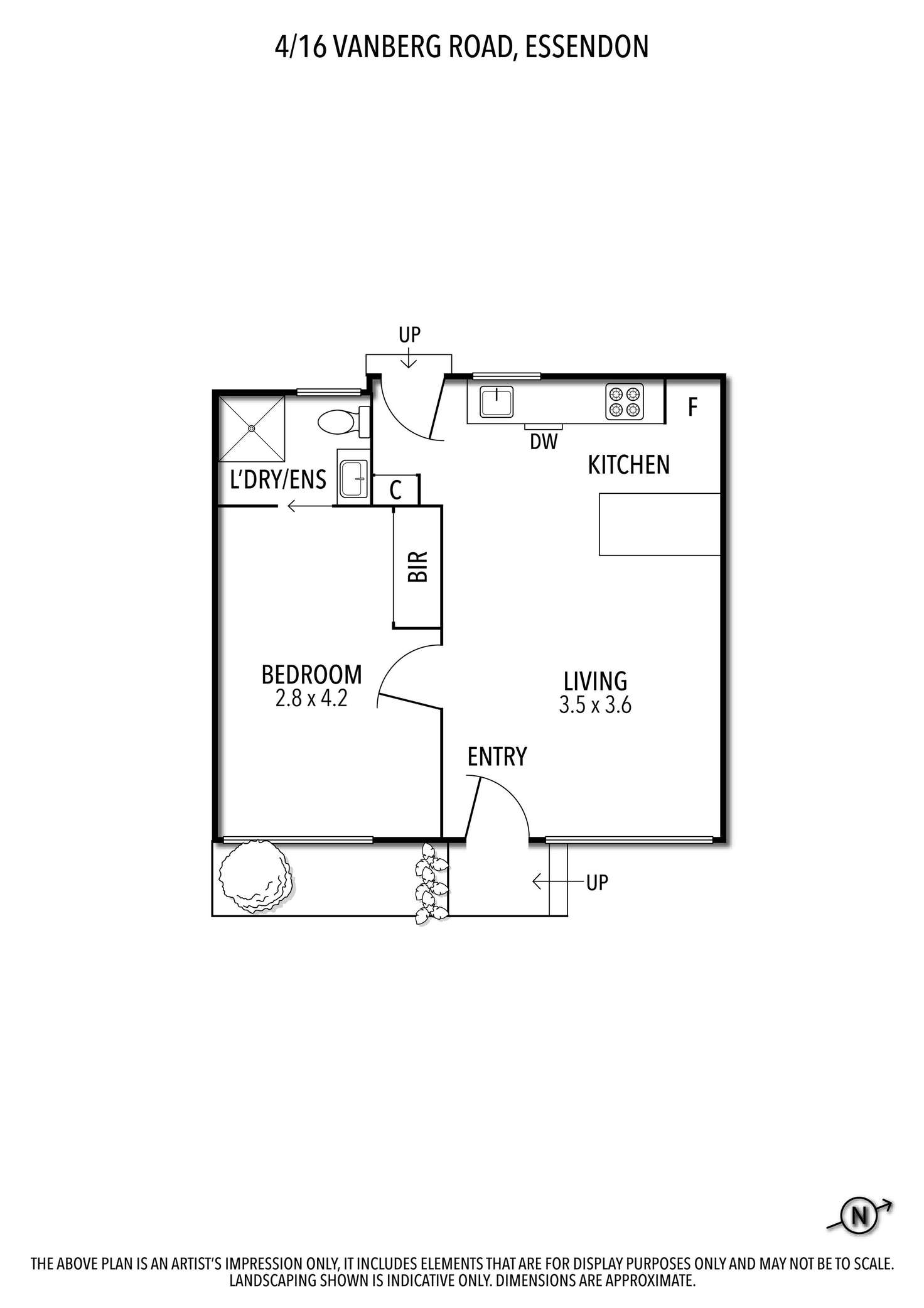 Floorplan of Homely unit listing, 4/16 Vanberg Road, Essendon VIC 3040