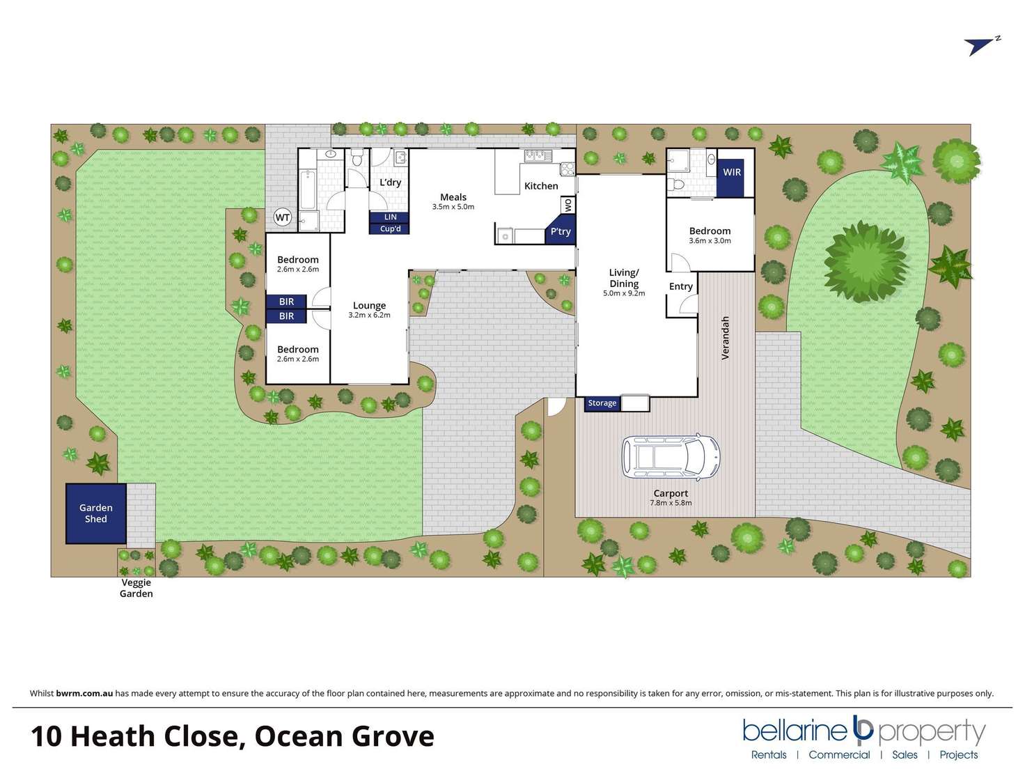 Floorplan of Homely house listing, 10 Heath Close, Ocean Grove VIC 3226