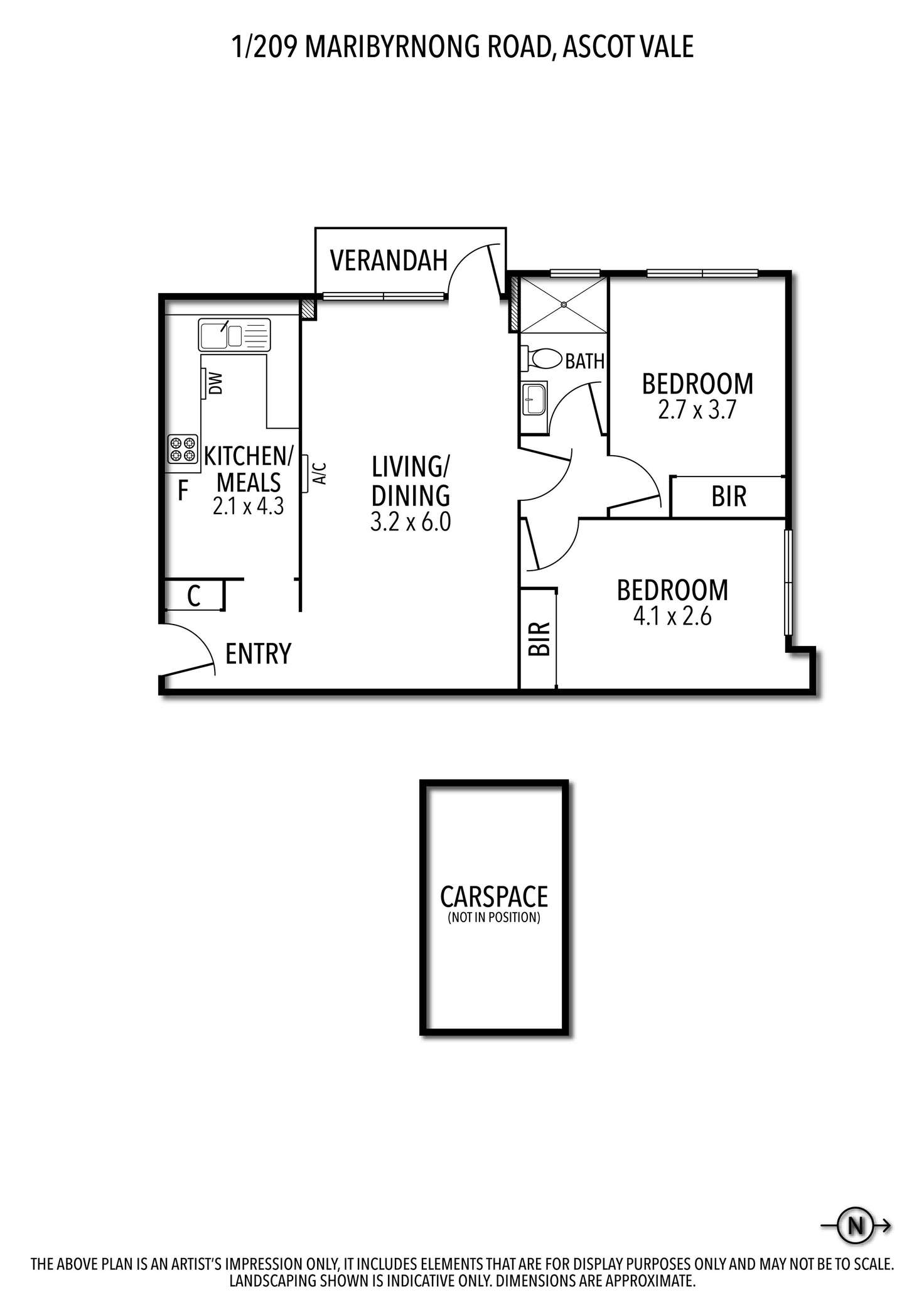 Floorplan of Homely flat listing, 1/209 Maribyrnong Road, Ascot Vale VIC 3032