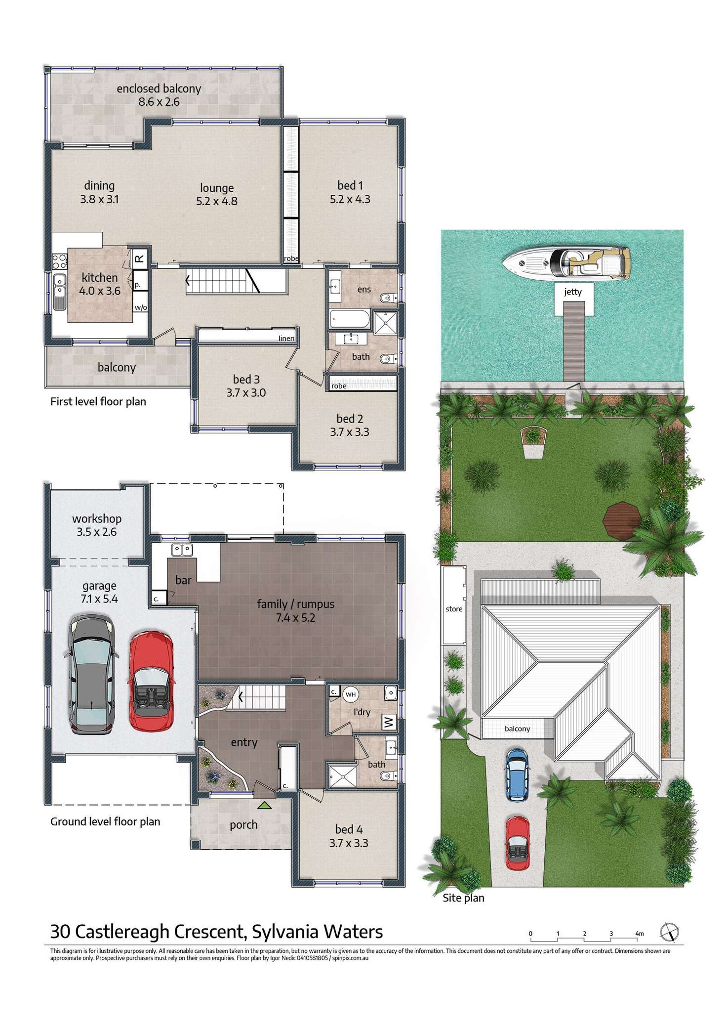 Floorplan of Homely house listing, 30 Castlereagh Crescent, Sylvania Waters NSW 2224