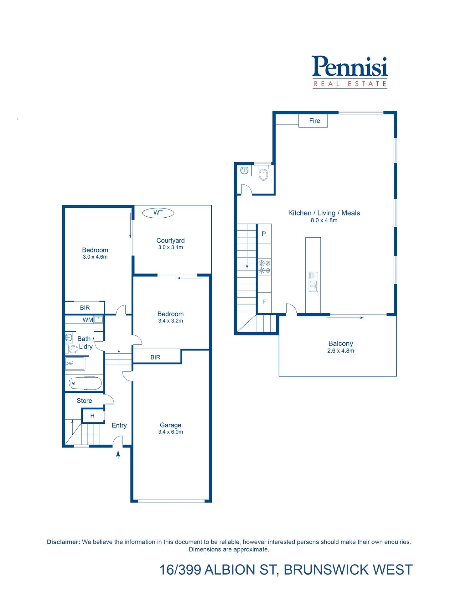 Floorplan of Homely townhouse listing, 16/399-401 Albion Street, Brunswick West VIC 3055