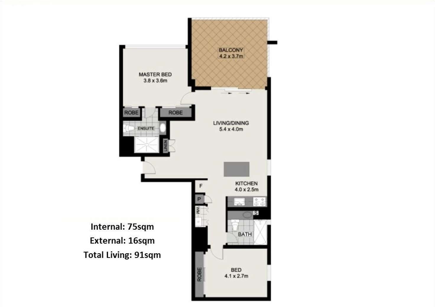 Floorplan of Homely unit listing, 2402/212 Margaret Street, Brisbane City QLD 4000
