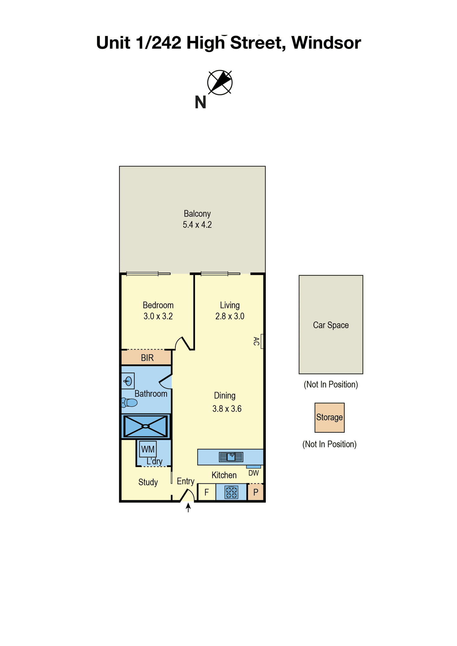 Floorplan of Homely apartment listing, 1/242 High Street, Windsor VIC 3181