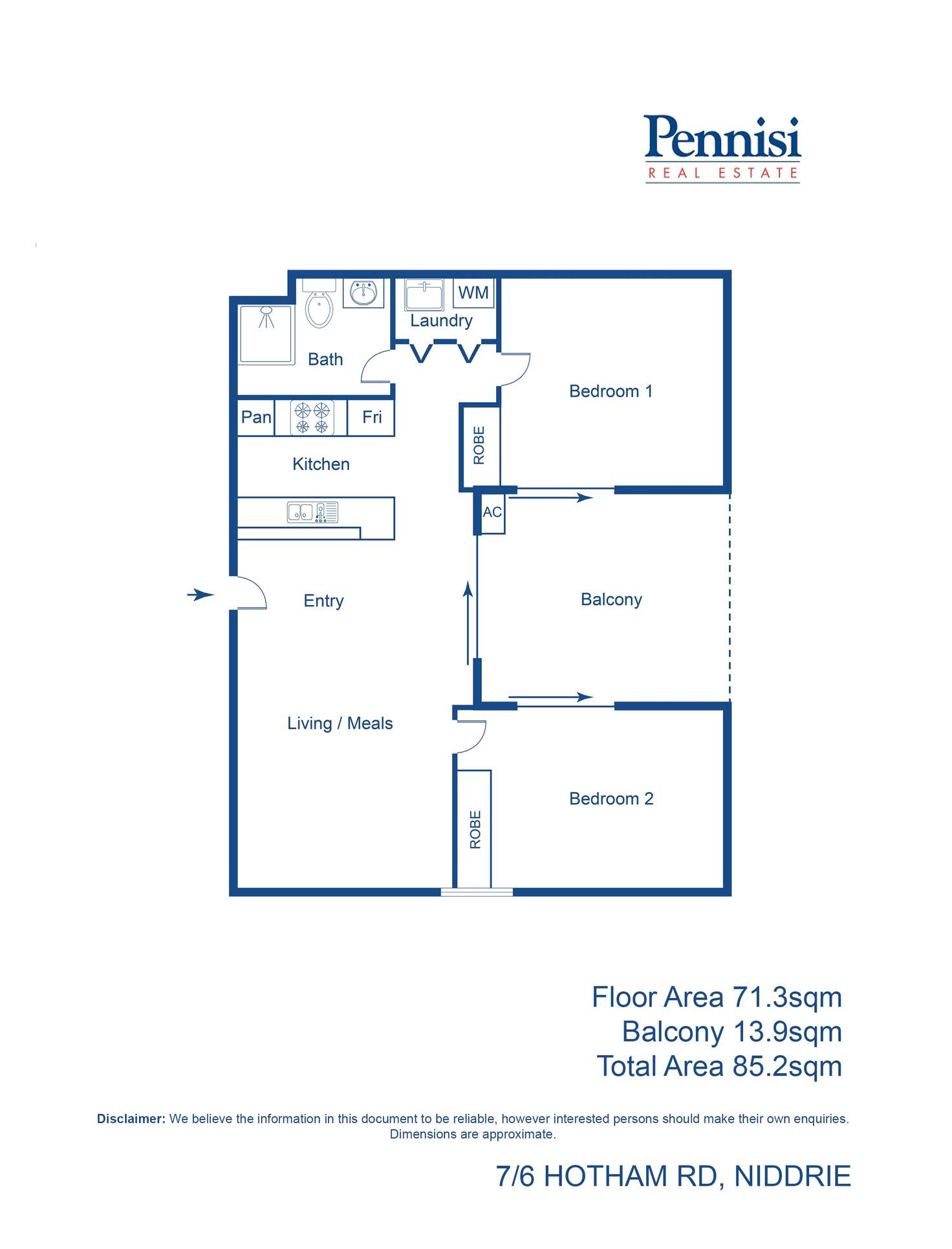 Floorplan of Homely apartment listing, 7/6 Hotham Road, Niddrie VIC 3042