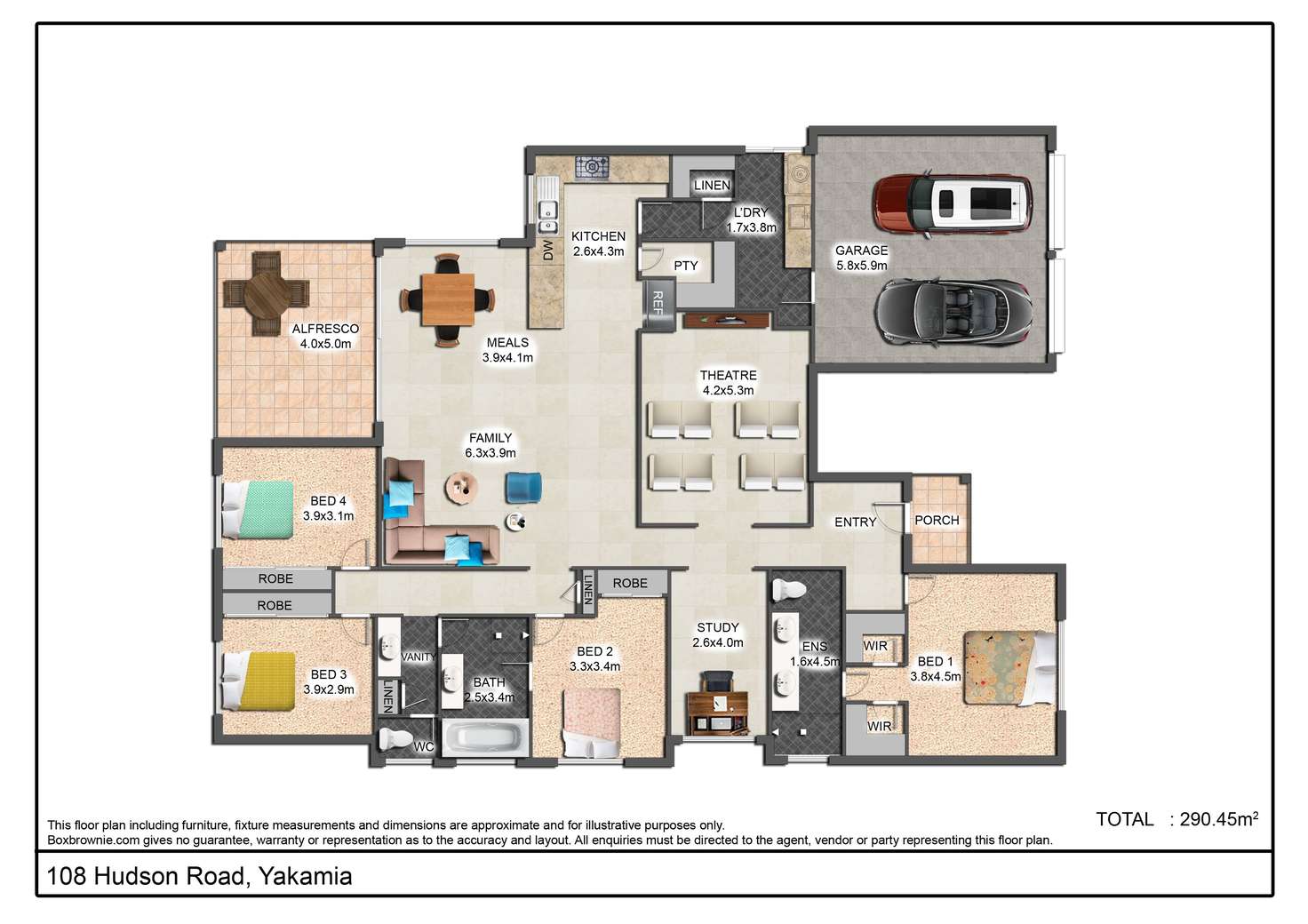 Floorplan of Homely house listing, 108 Hudson Road, Yakamia WA 6330