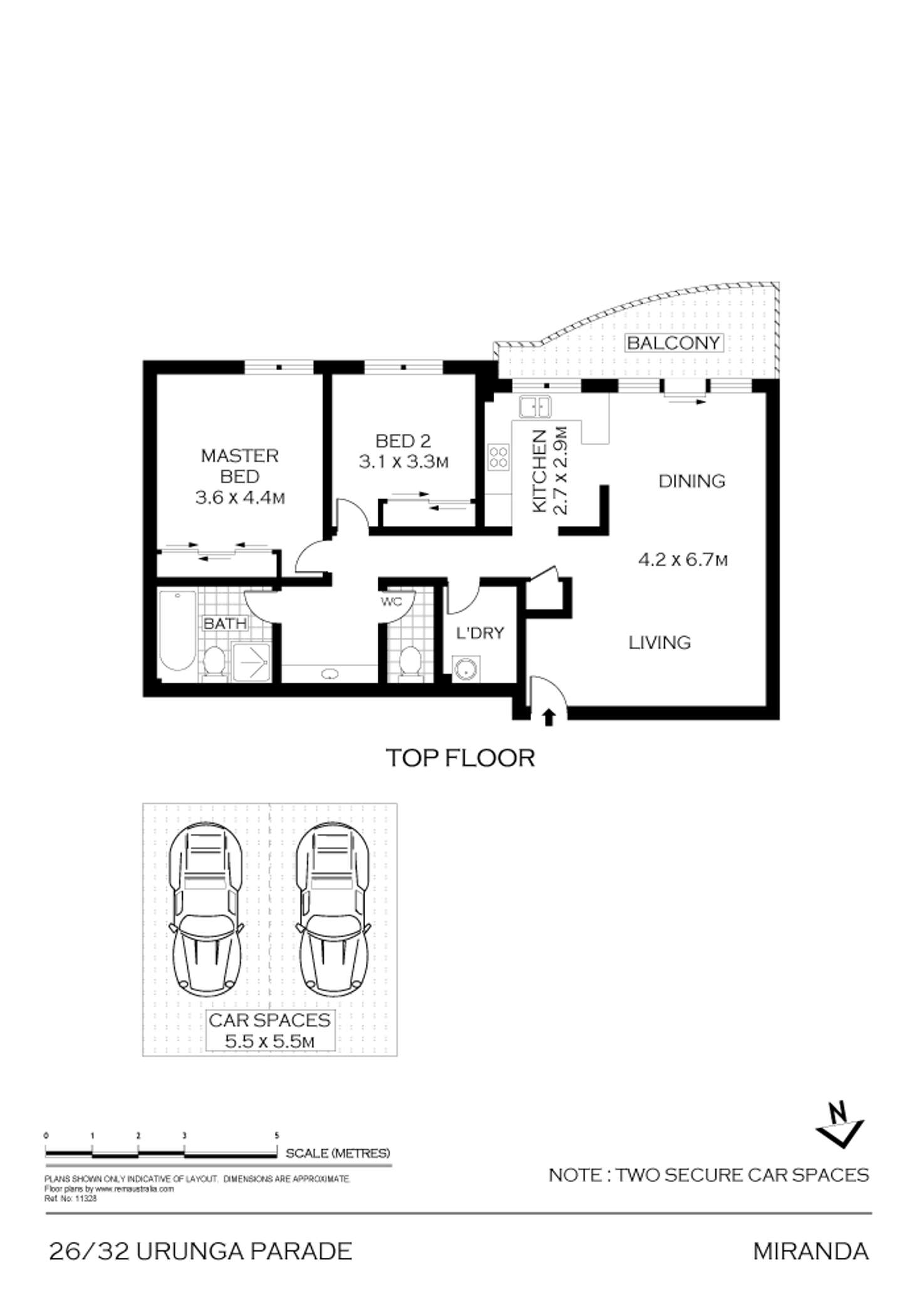 Floorplan of Homely apartment listing, 26/32 Urunga Parade, Miranda NSW 2228