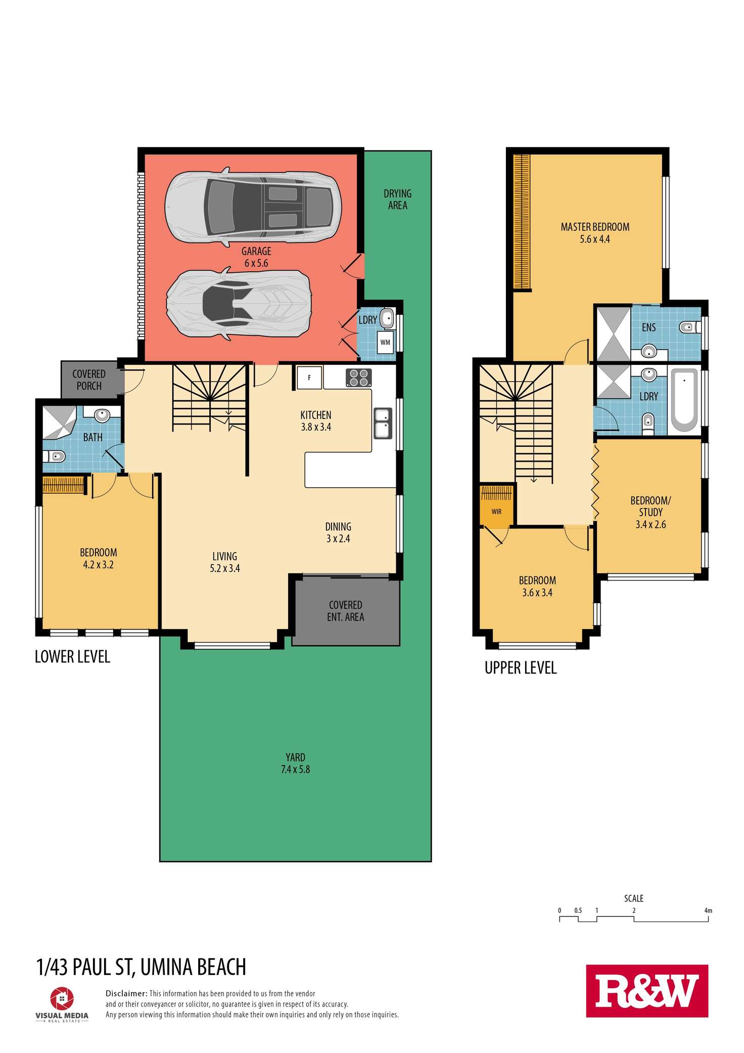 Floorplan of Homely townhouse listing, 1/43 Paul Street, Umina Beach NSW 2257