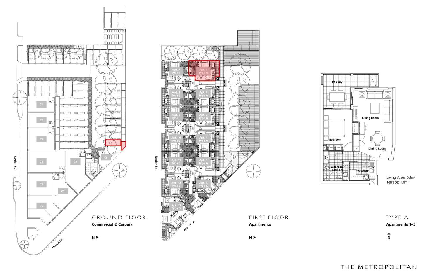 Floorplan of Homely apartment listing, 1/83 Walcott Street, Mount Lawley WA 6050