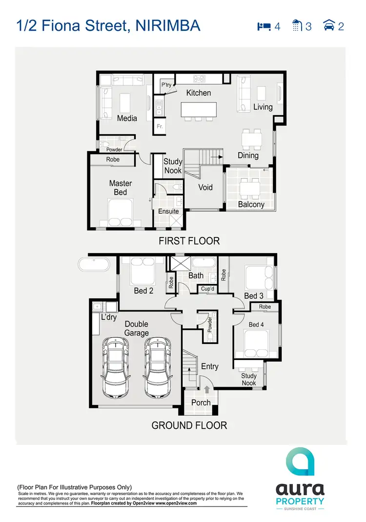 Floorplan of Homely house listing, 1/2 Fiona St, Nirimba QLD 4551