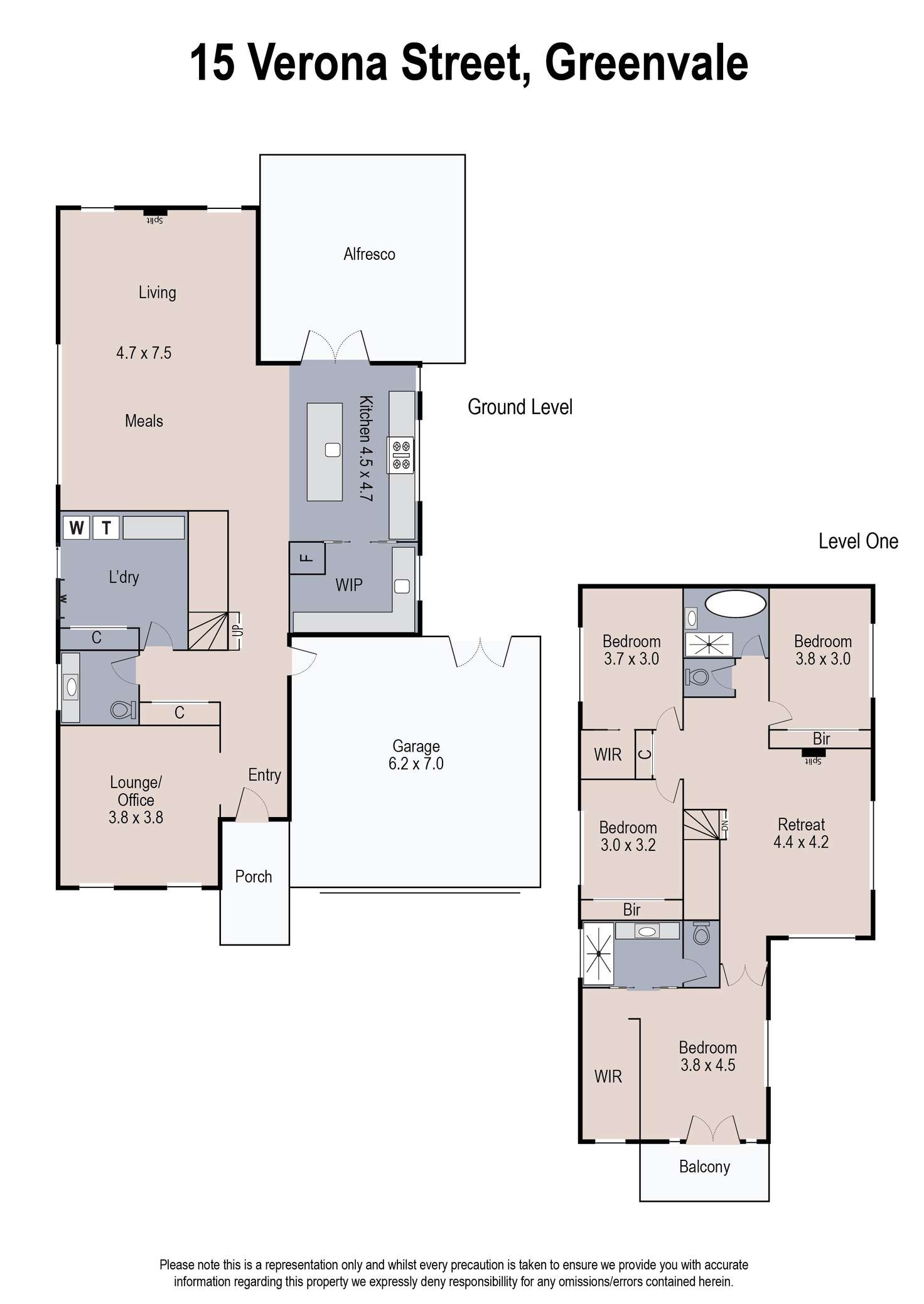 Floorplan of Homely house listing, 15 Verona Street, Greenvale VIC 3059