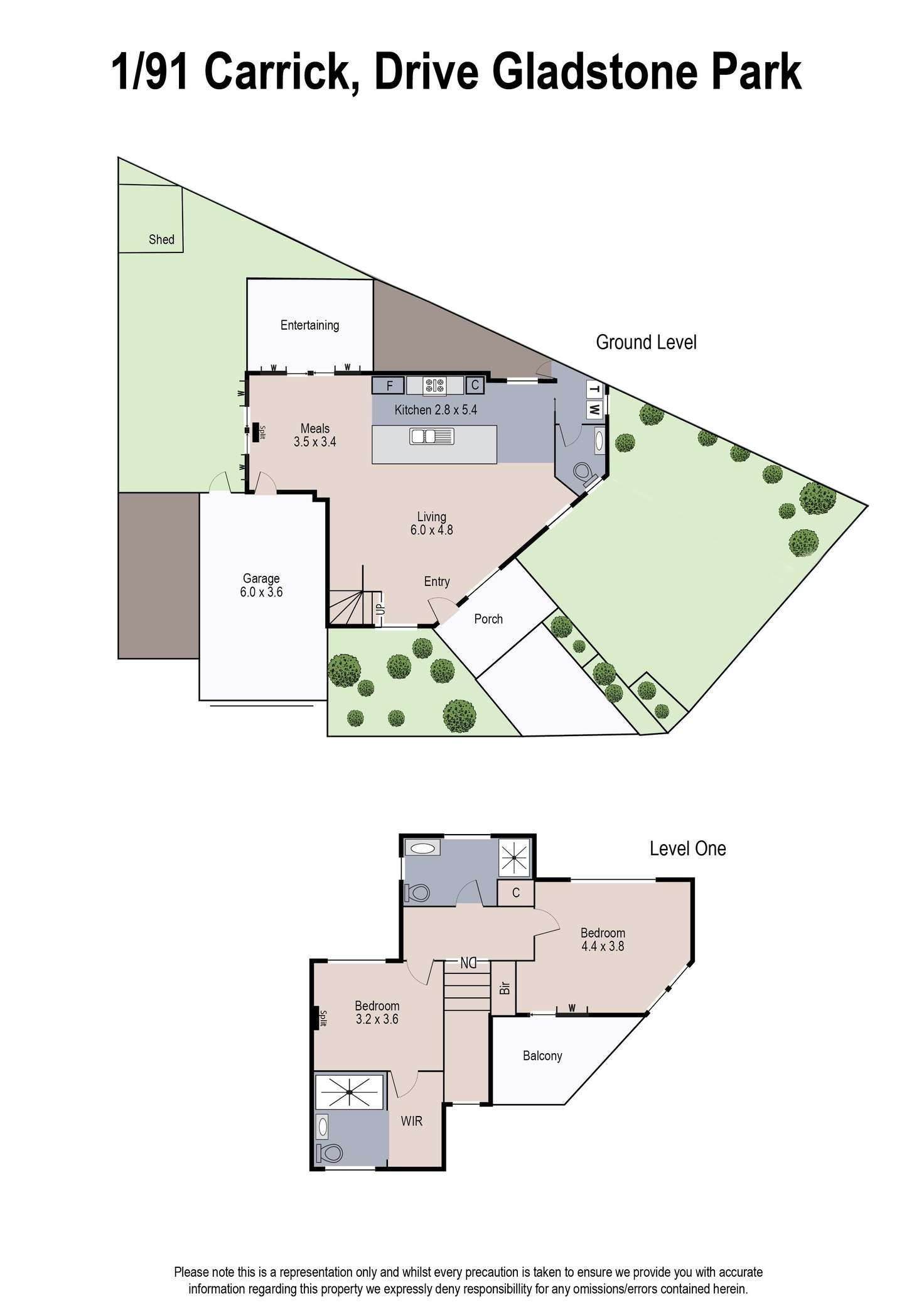 Floorplan of Homely townhouse listing, 1/91 Carrick Drive, Gladstone Park VIC 3043