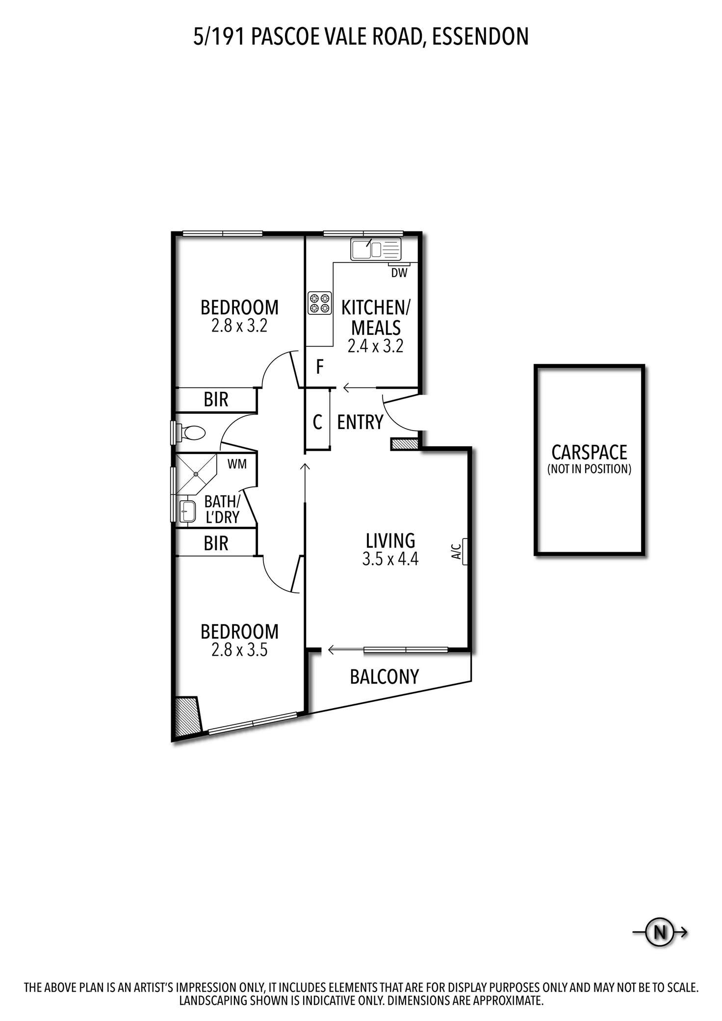 Floorplan of Homely unit listing, 5/191 Pascoe Vale Road, Essendon VIC 3040