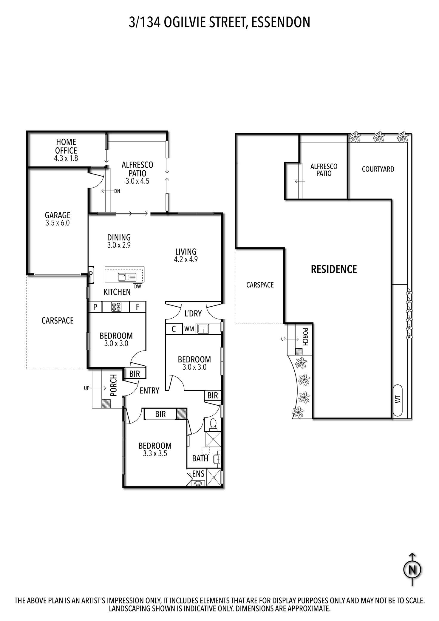 Floorplan of Homely unit listing, 3/134 Ogilvie Street, Essendon VIC 3040