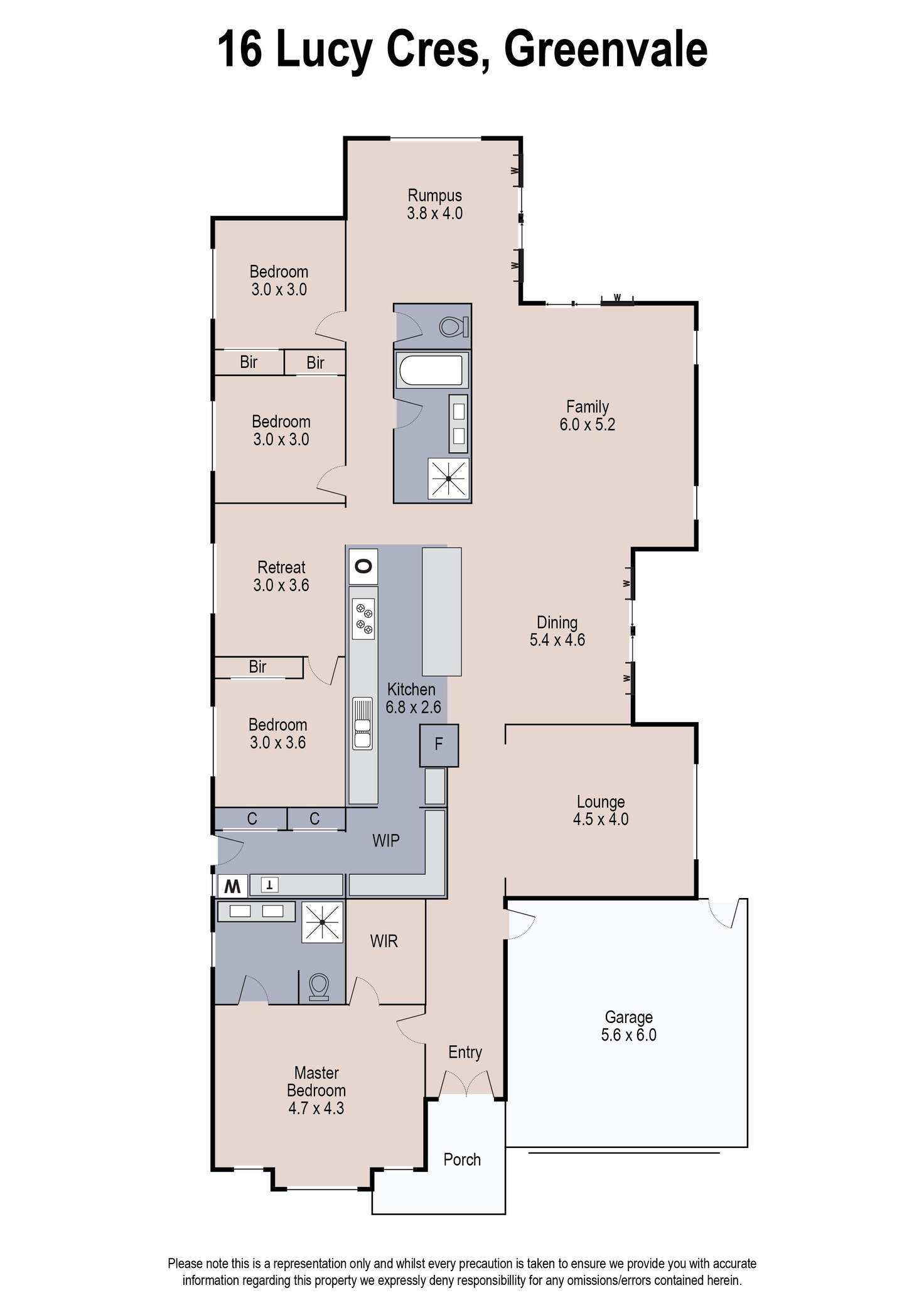 Floorplan of Homely house listing, 16 Lucy Crescent, Greenvale VIC 3059