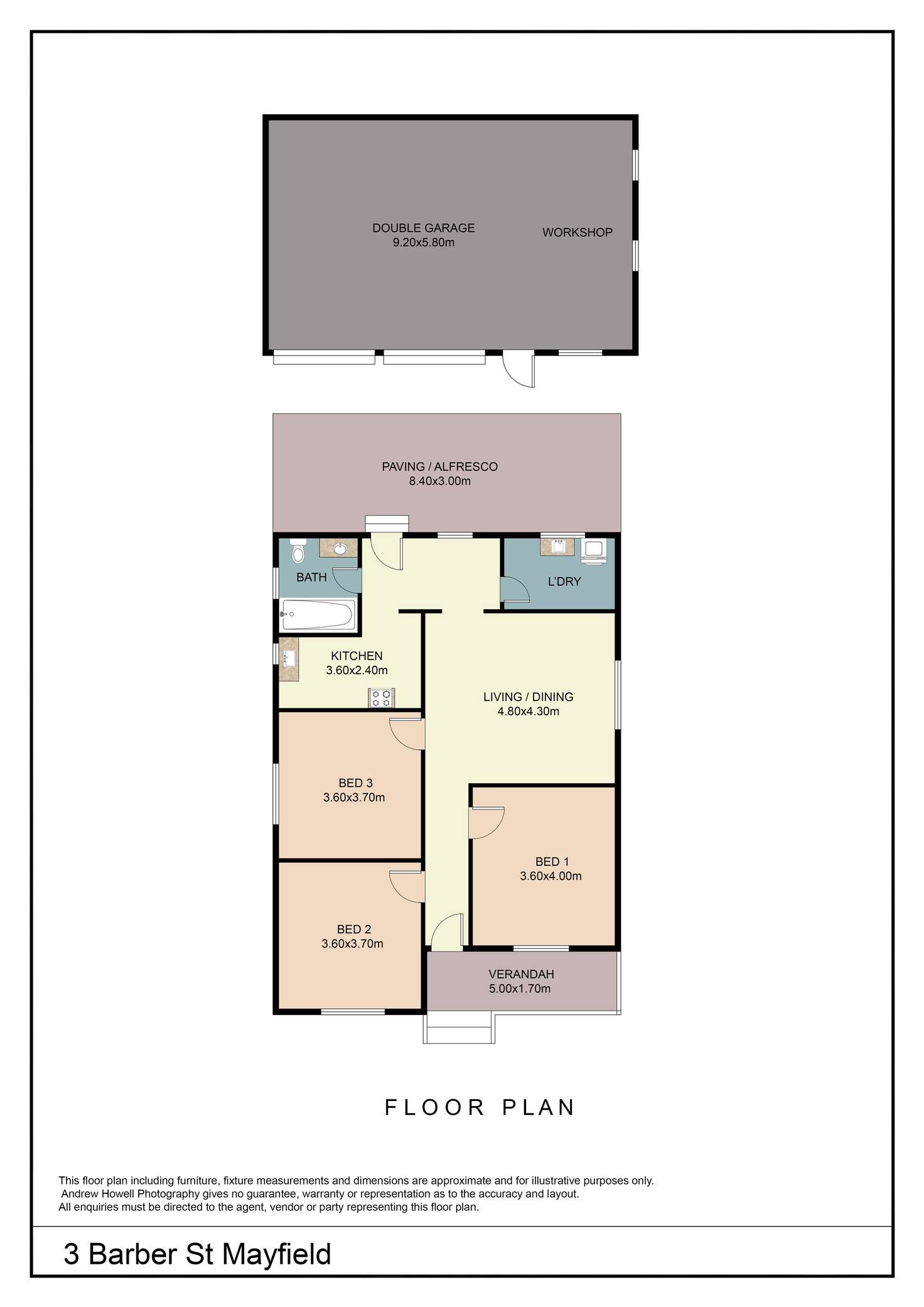 Floorplan of Homely house listing, 3 Barber Street, Mayfield NSW 2304