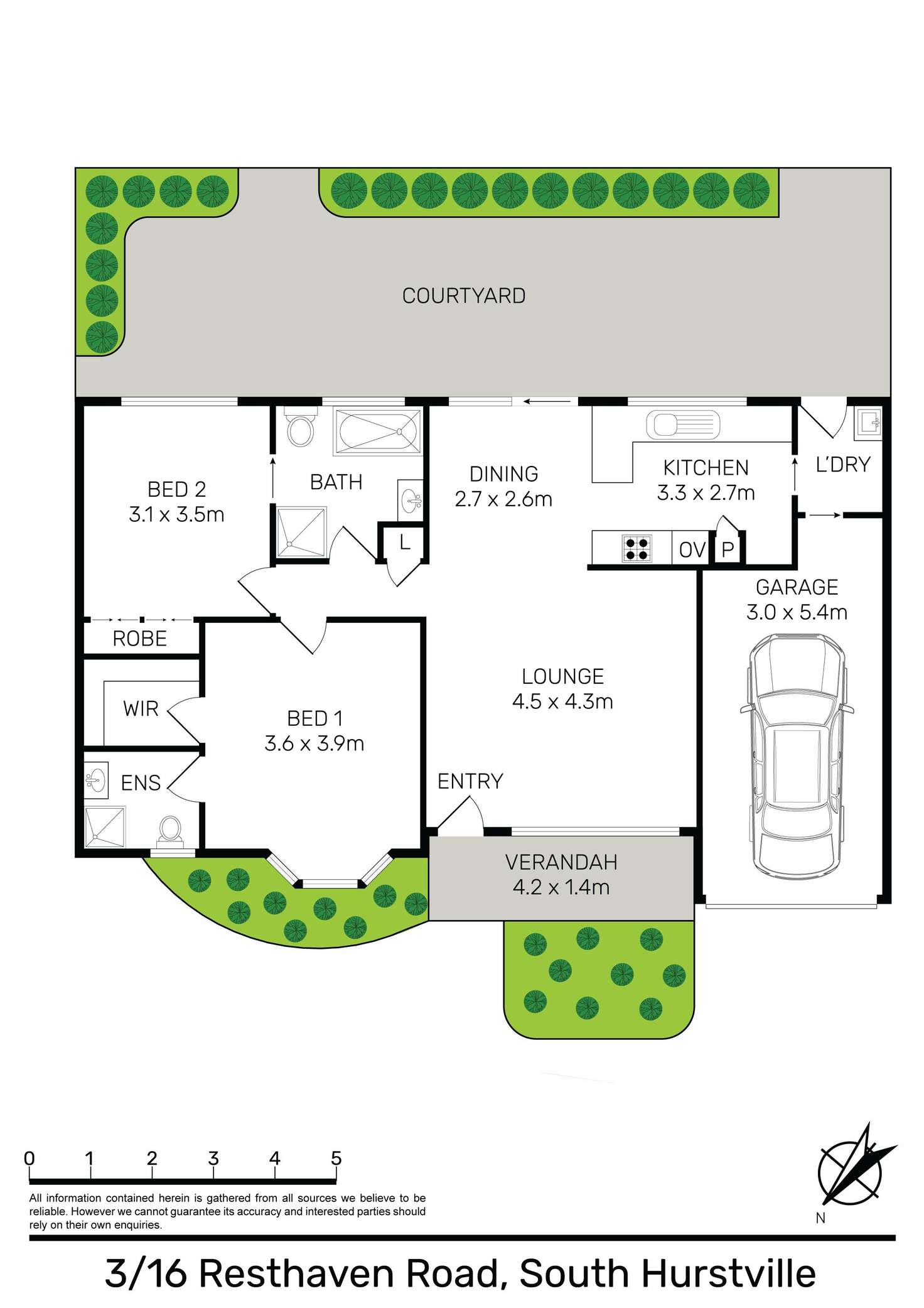 Floorplan of Homely villa listing, 3/16 Resthaven Road, South Hurstville NSW 2221