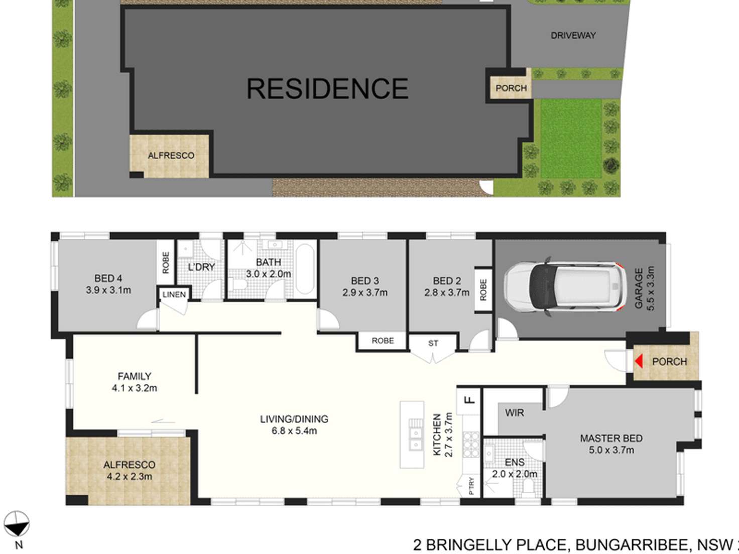Floorplan of Homely house listing, 2 Bringelly Place, Bungarribee NSW 2767
