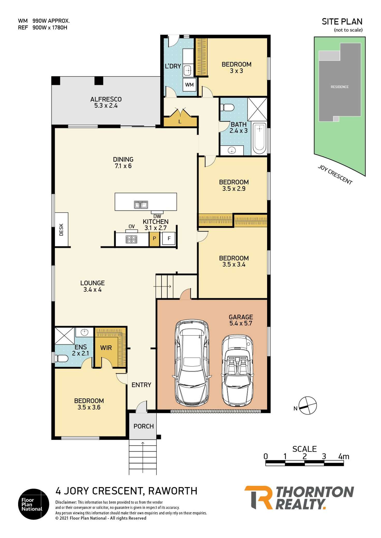 Floorplan of Homely house listing, 4 Jory Crescent, Raworth NSW 2321