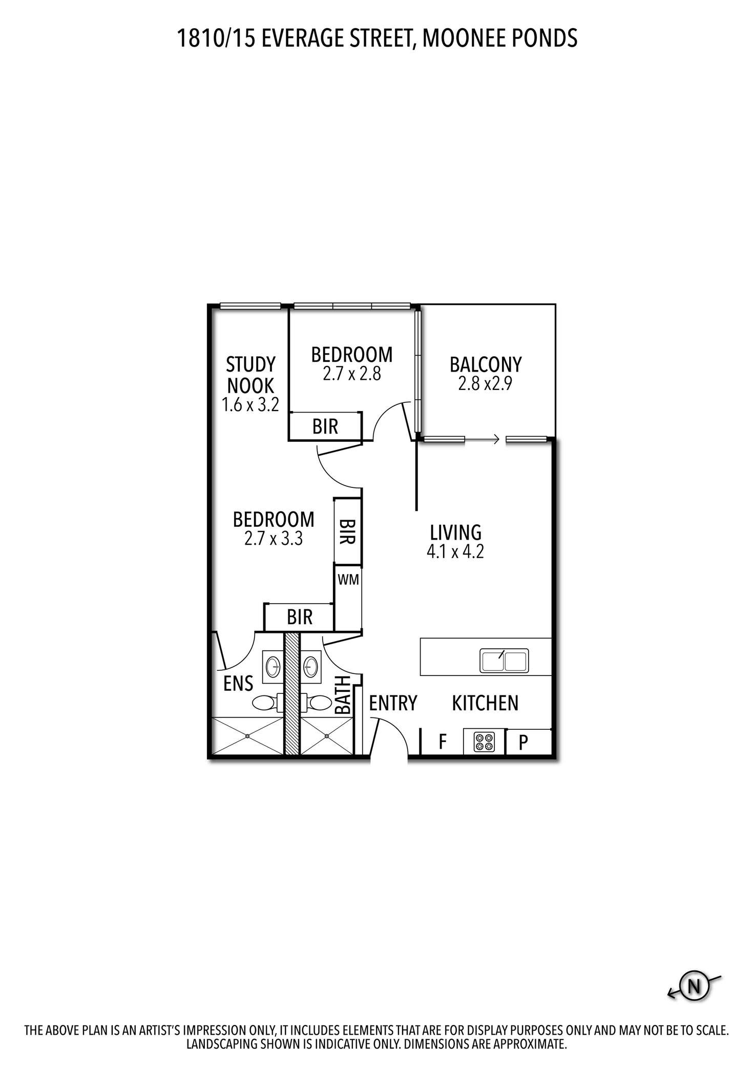 Floorplan of Homely apartment listing, 1810/15 Everage Street, Moonee Ponds VIC 3039