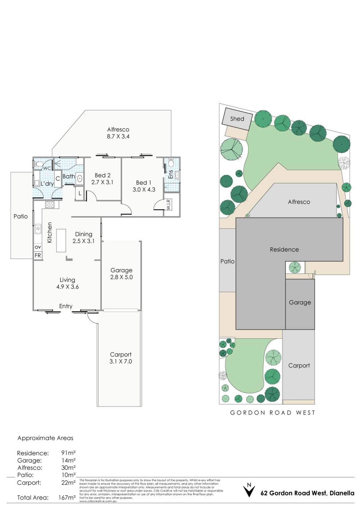 Floorplan of Homely house listing, 62 Gordon Road West, Dianella WA 6059