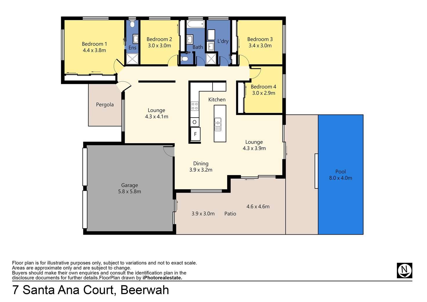 Floorplan of Homely house listing, 7 Santa Ana Court, Beerwah QLD 4519
