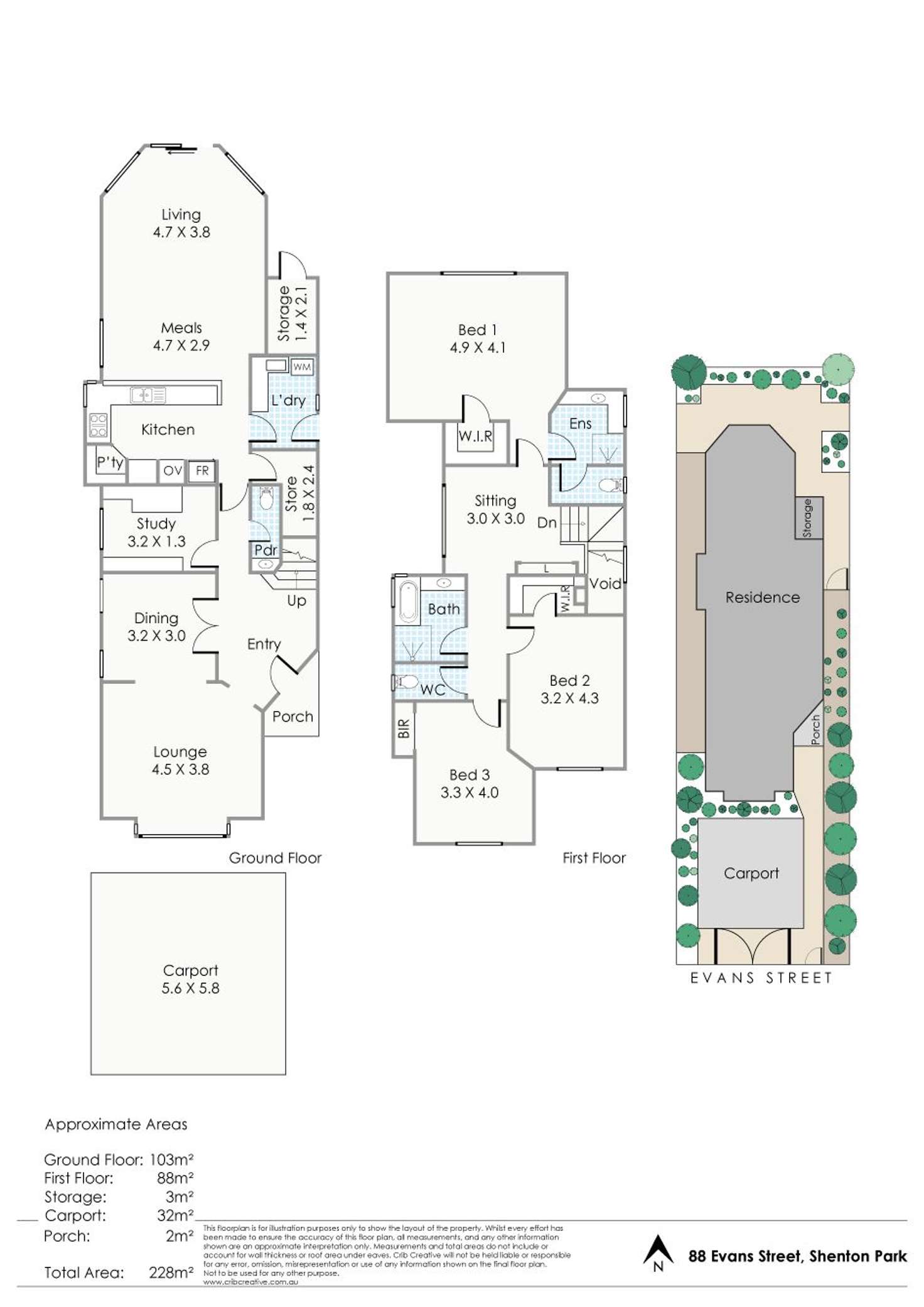 Floorplan of Homely house listing, 88 Evans Street, Shenton Park WA 6008