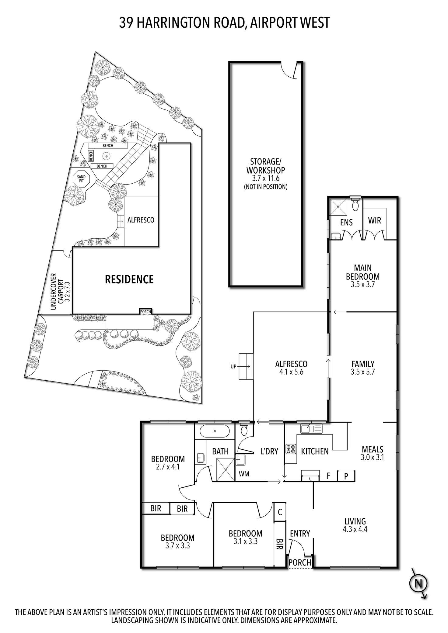 Floorplan of Homely house listing, 39 Harrington Road, Airport West VIC 3042