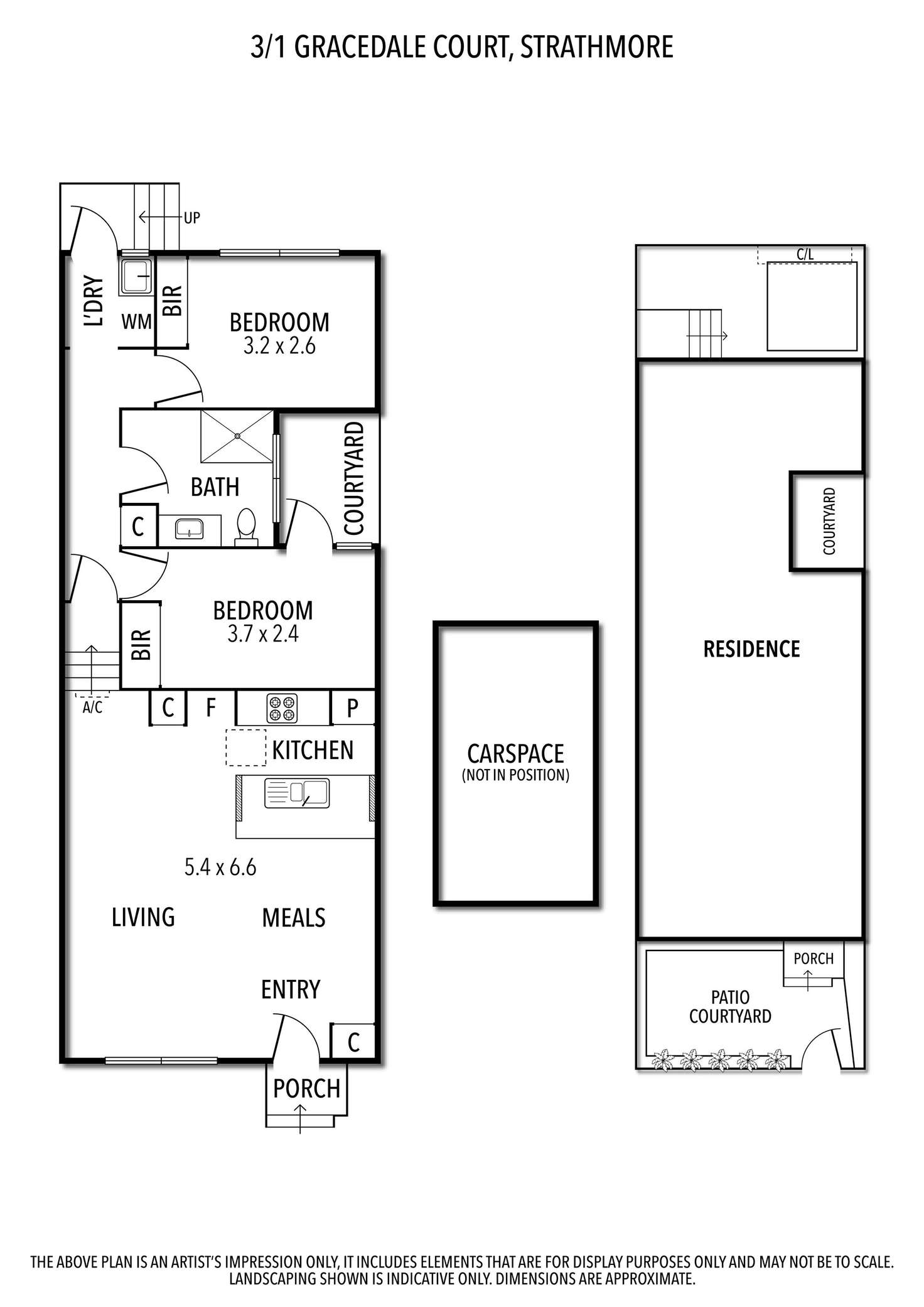 Floorplan of Homely unit listing, 3/1 Gracedale Court, Strathmore VIC 3041