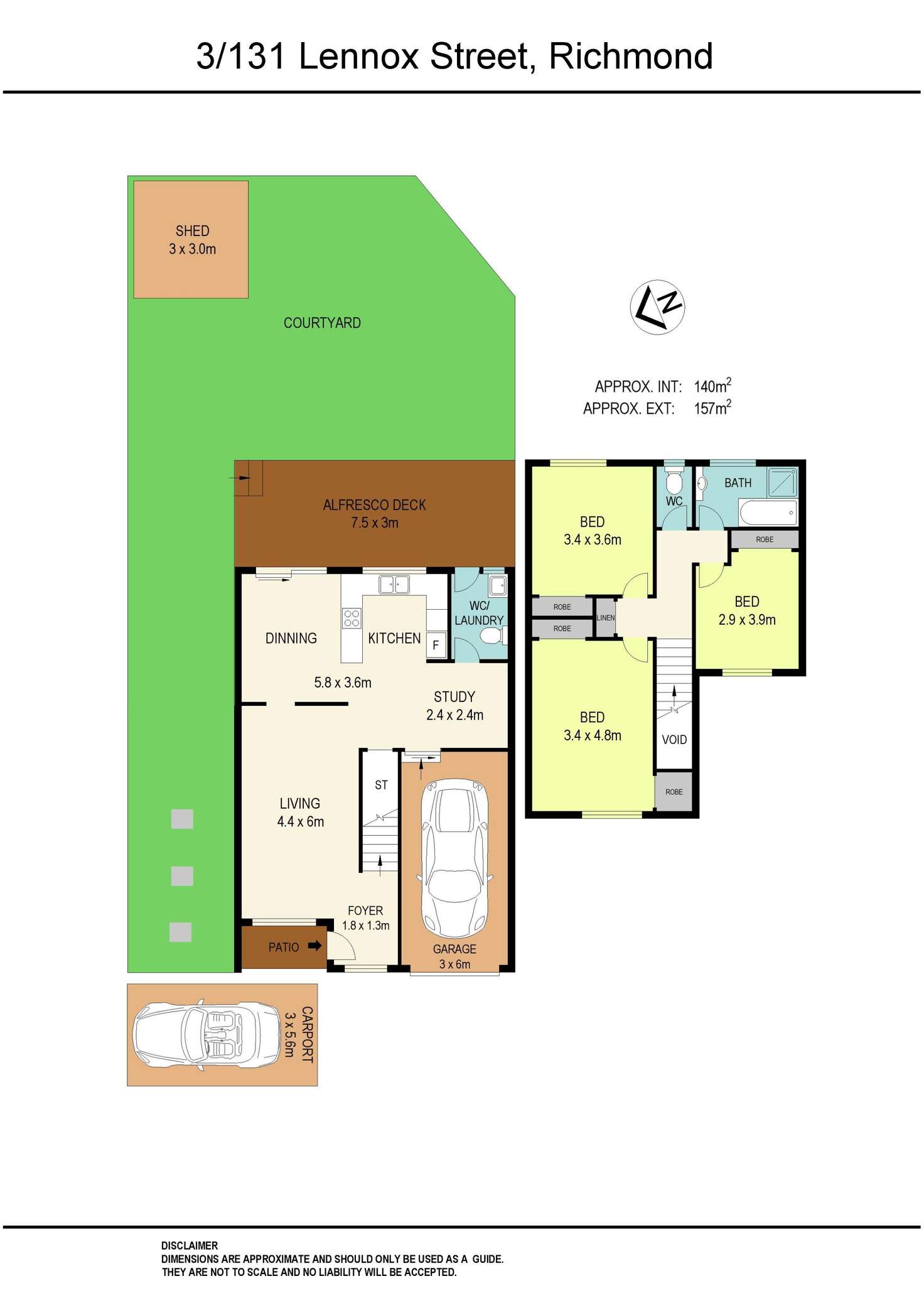 Floorplan of Homely townhouse listing, 3/131 Lennox Street, Richmond NSW 2753