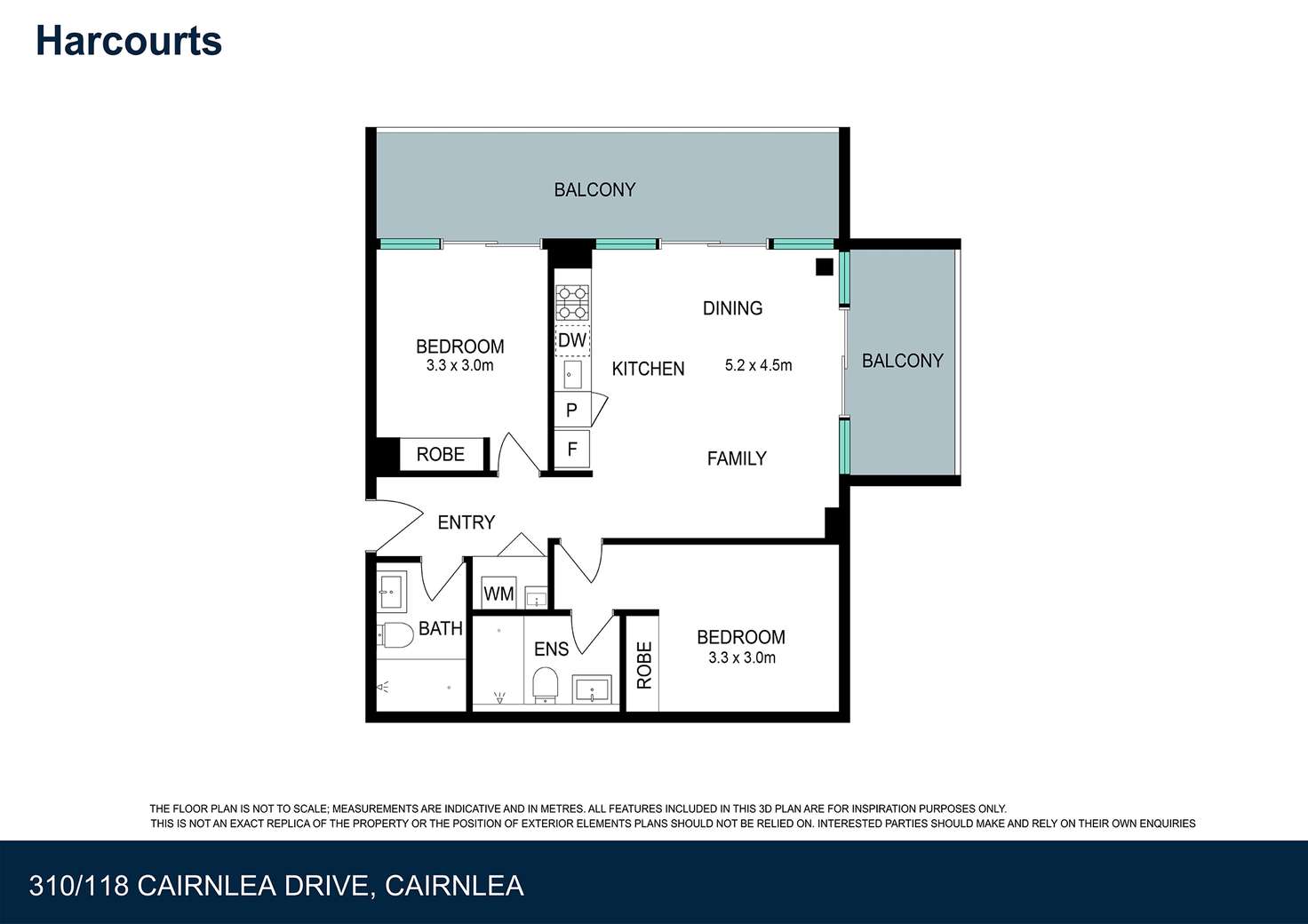 Floorplan of Homely apartment listing, 310/118 Cairnlea Drive, Cairnlea VIC 3023