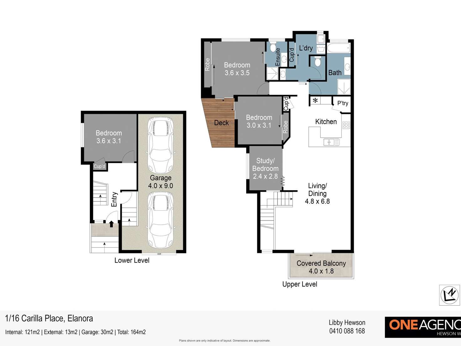 Floorplan of Homely semiDetached listing, 1/16 Carilla Place, Elanora QLD 4221