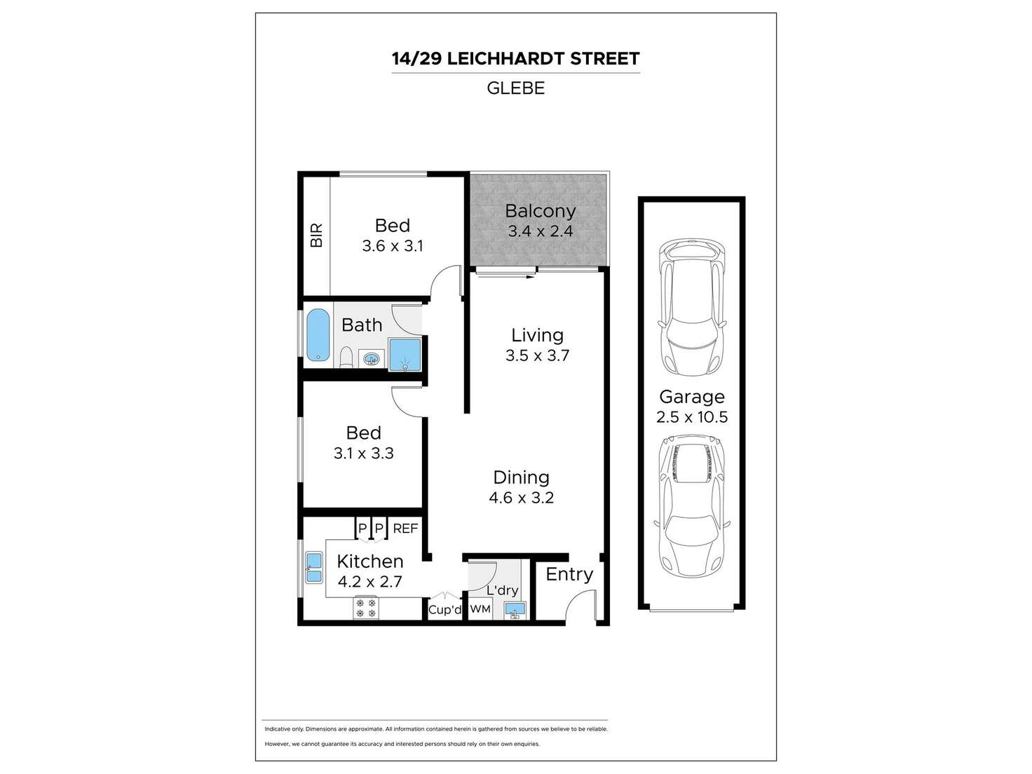 Floorplan of Homely apartment listing, 14/29 Leichhardt St, Glebe NSW 2037