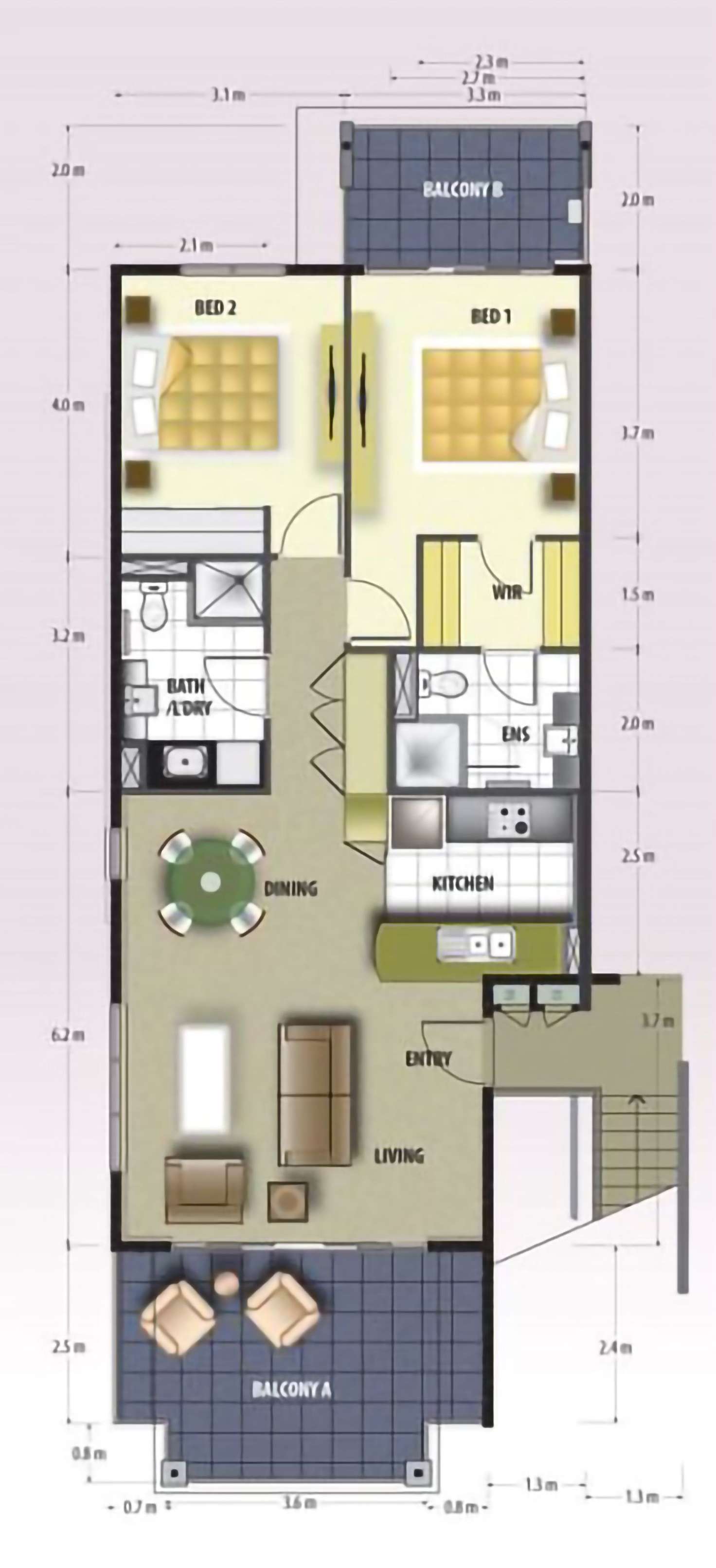 Floorplan of Homely apartment listing, 6/30 Malata Crescent, Success WA 6164