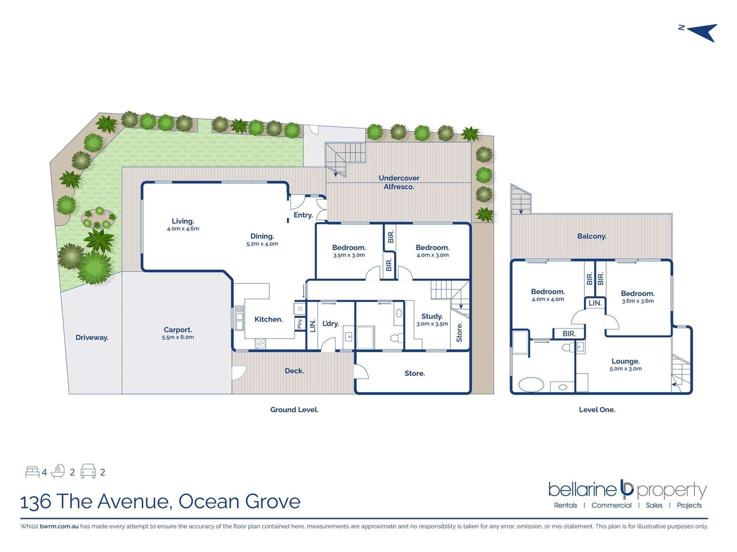 Floorplan of Homely house listing, 136 The Avenue, Ocean Grove VIC 3226