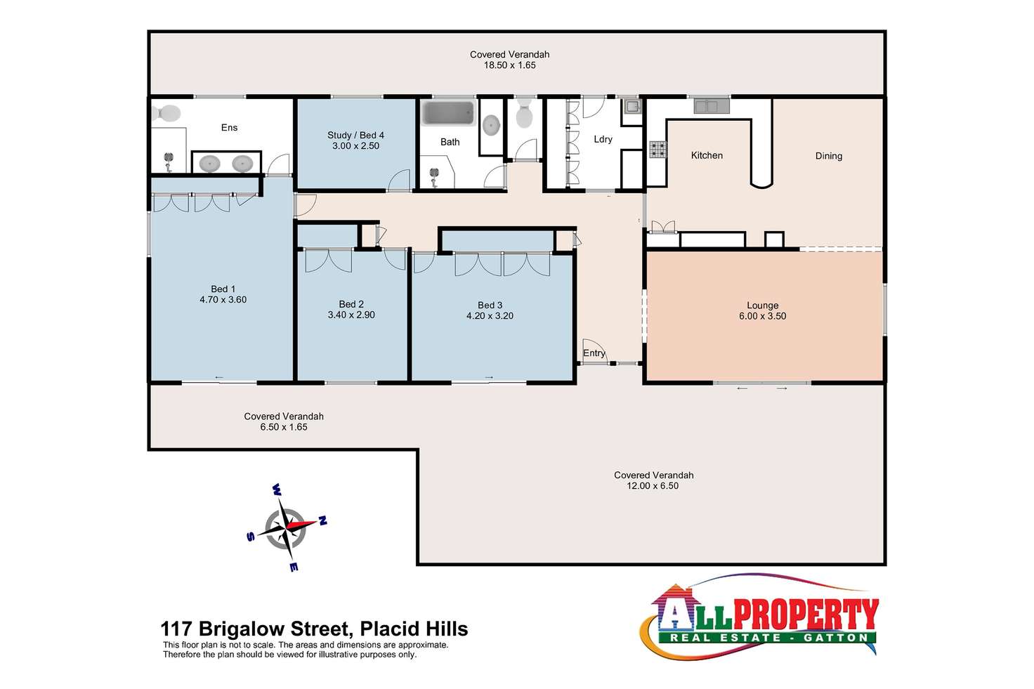 Floorplan of Homely acreageSemiRural listing, 117 Brigalow Street, Placid Hills QLD 4343