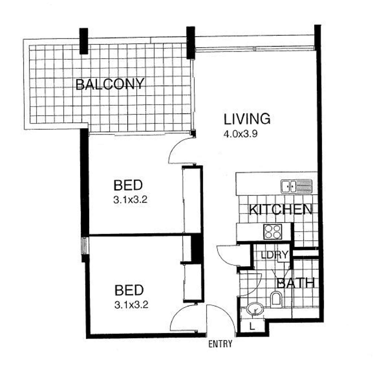 Floorplan of Homely apartment listing, 3802/79 Albert Street, Brisbane City QLD 4000