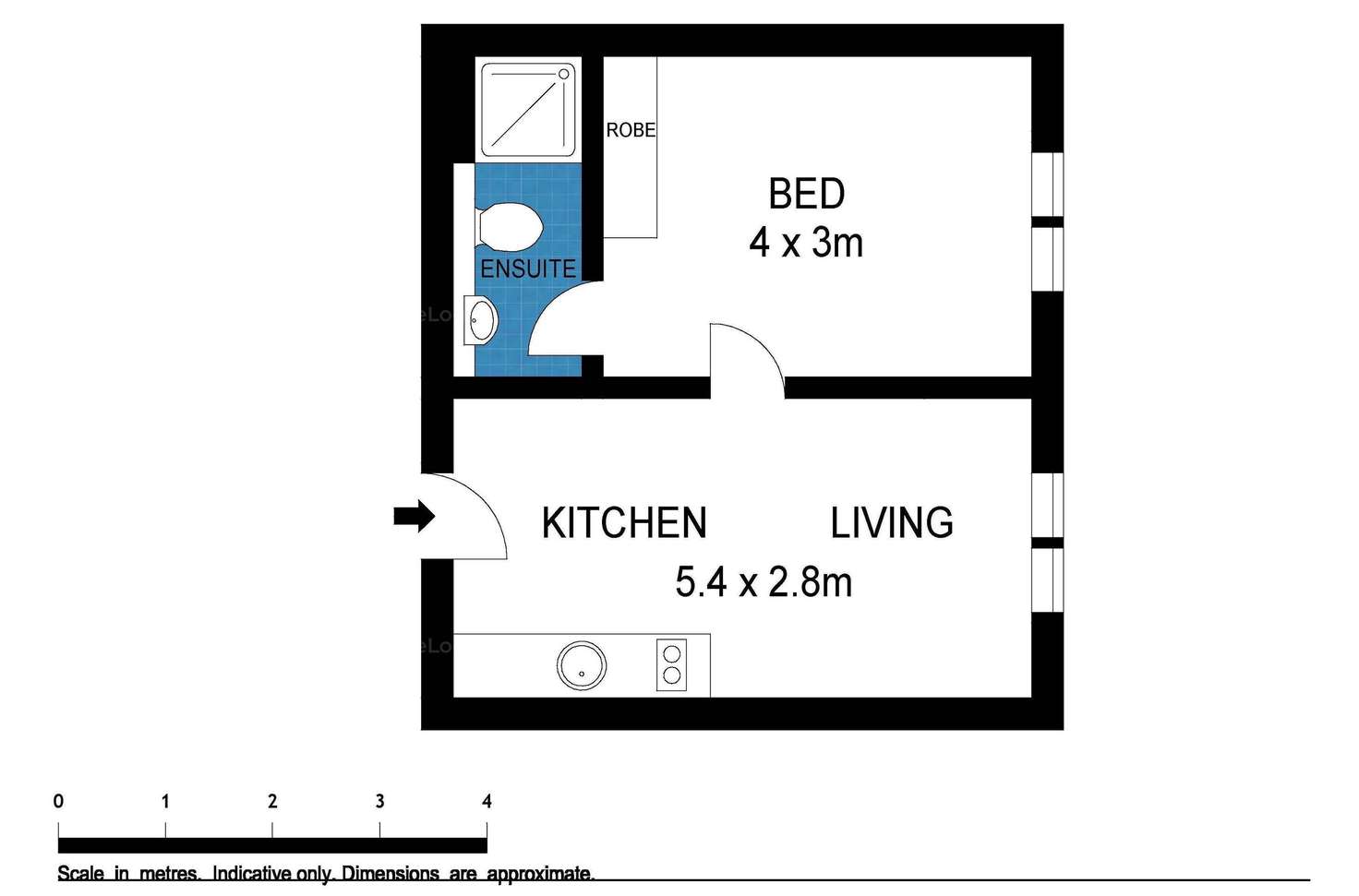 Floorplan of Homely apartment listing, 308/528 Swanston Street, Carlton VIC 3053