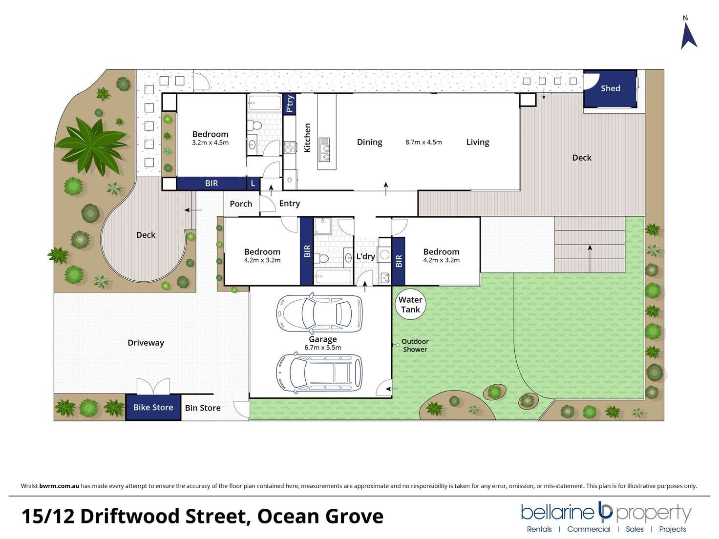 Floorplan of Homely townhouse listing, 15/12 Driftwood Street, Ocean Grove VIC 3226