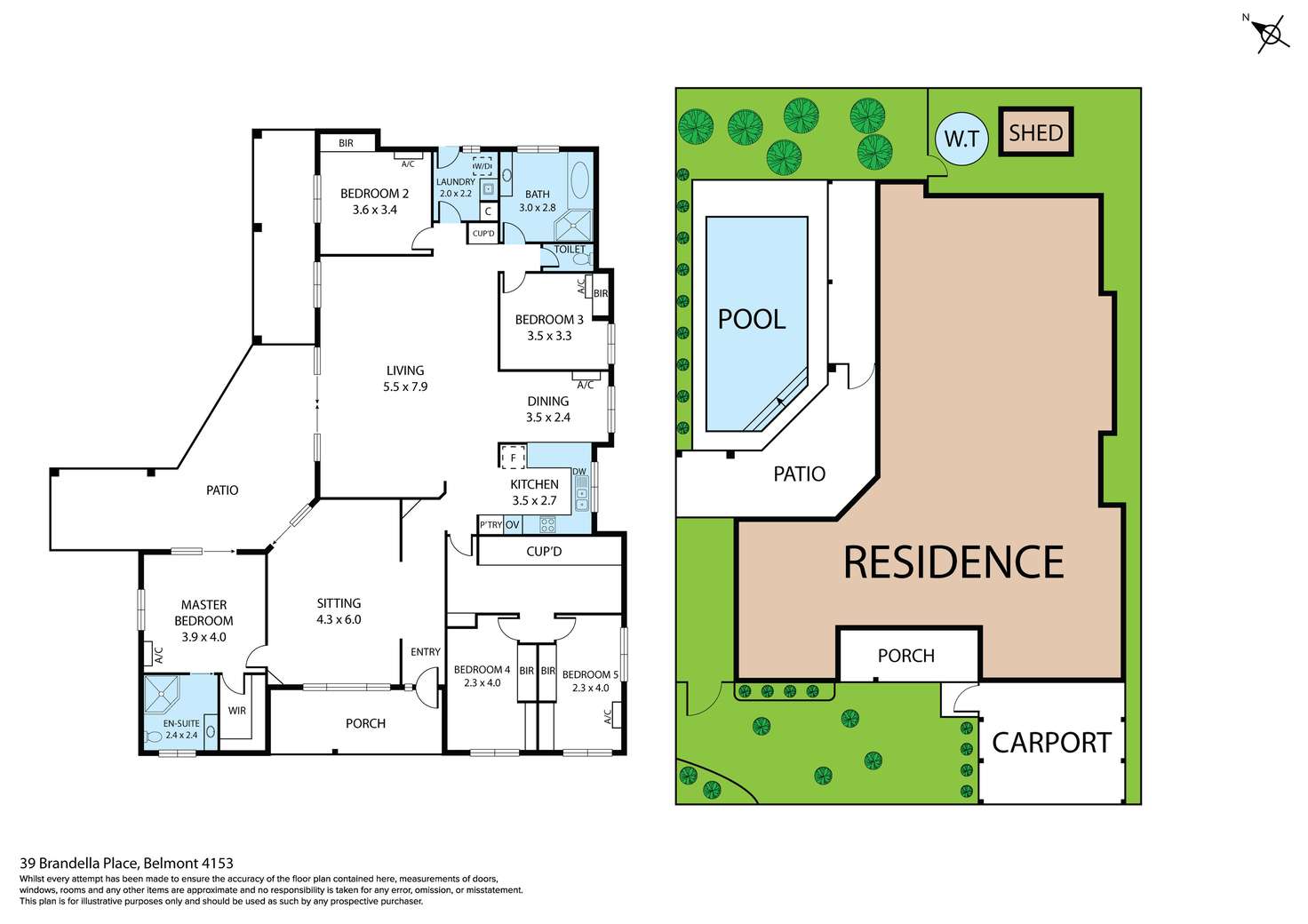 Floorplan of Homely house listing, 39 Brandella Place, Belmont QLD 4153