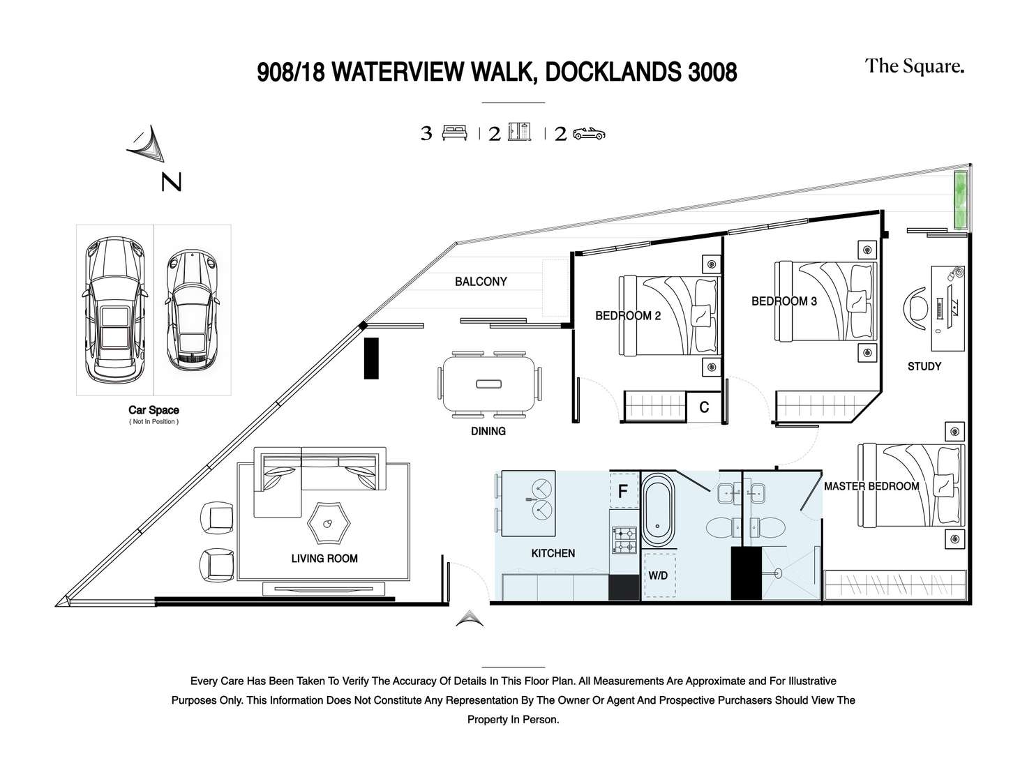 Floorplan of Homely apartment listing, 908/18 Waterview Walk, Docklands VIC 3008