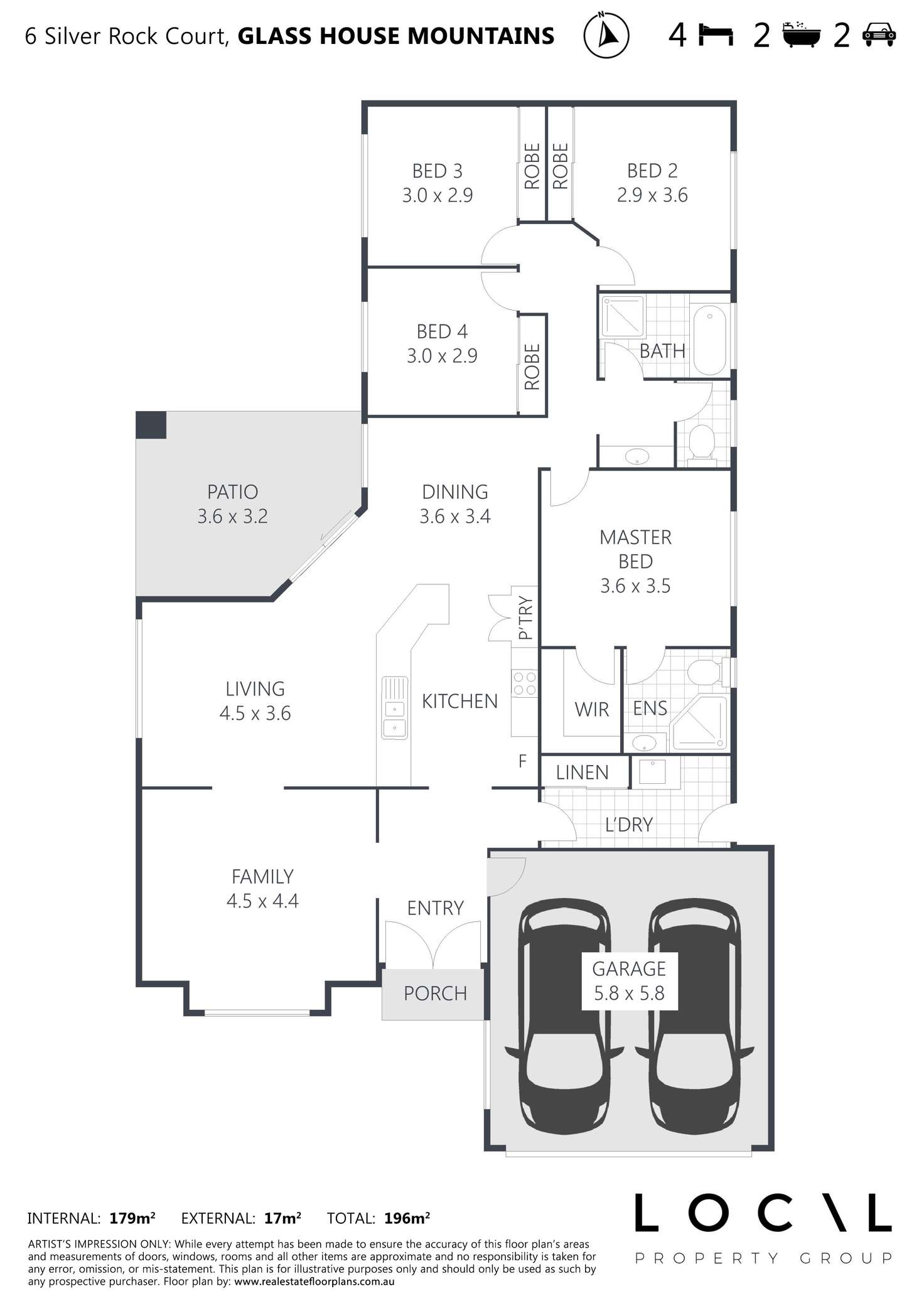 Floorplan of Homely house listing, 6 Silver Rock Court, Glass House Mountains QLD 4518