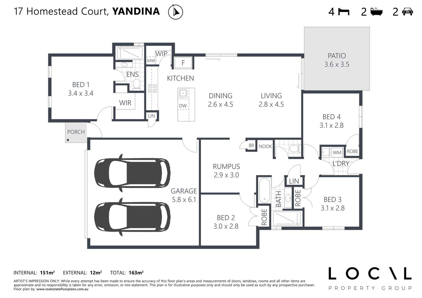 Floorplan of Homely house listing, 17 Homestead Court, Yandina QLD 4561